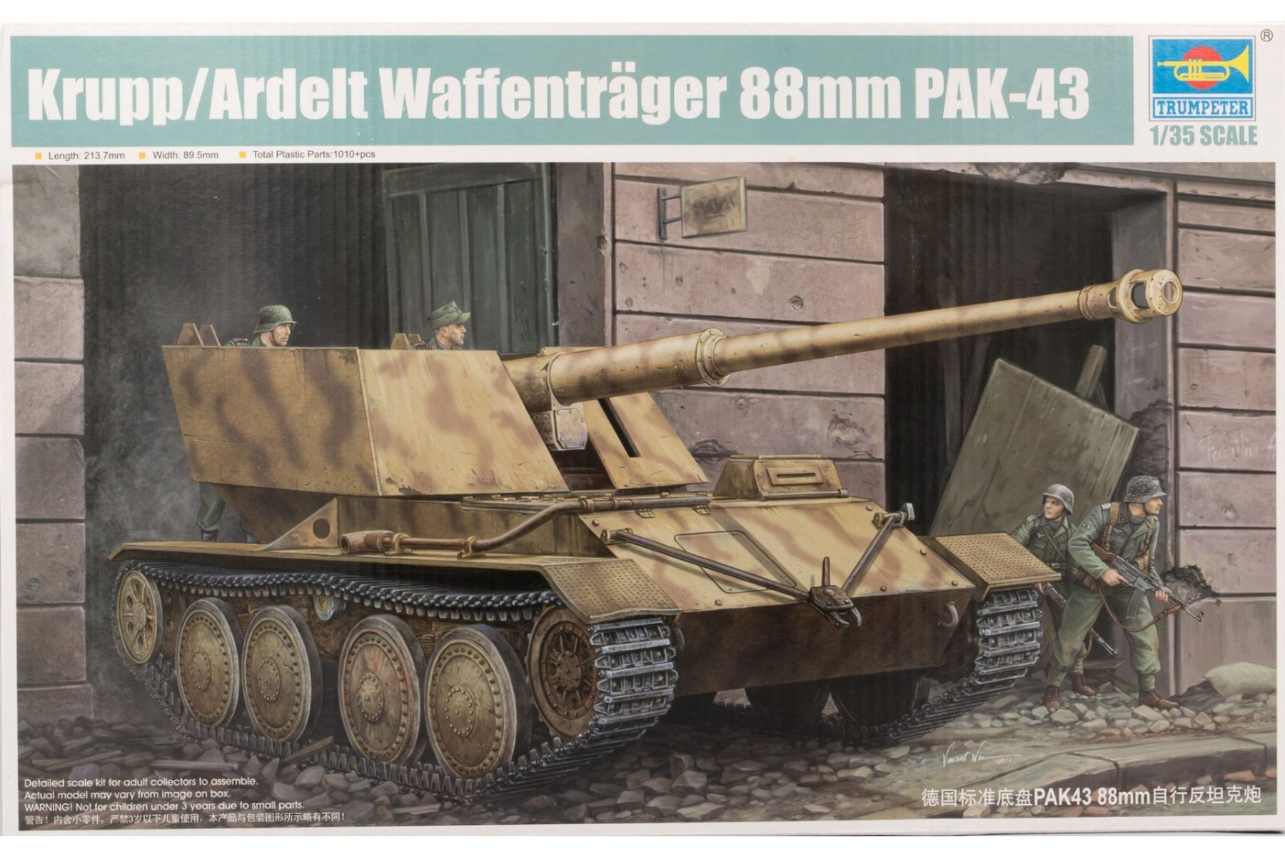 Trumpeter TRU01587 Waffentraeger PaK 43 8,8cm Steyr/Krupp, model kit