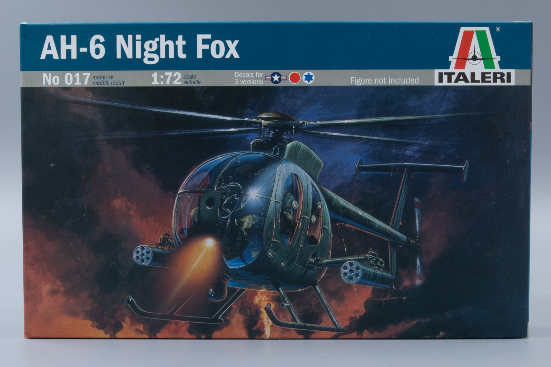 Italeri IT0017 Boeing AH-6A Night Fox Scout Helicopter, model kit