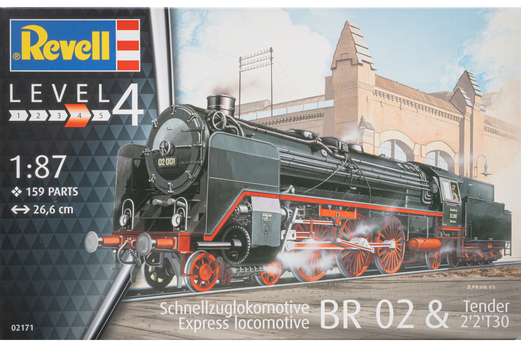 Revell RE02171 Express Locomotive BR 02 & Tender 2'2'T 30, model kit