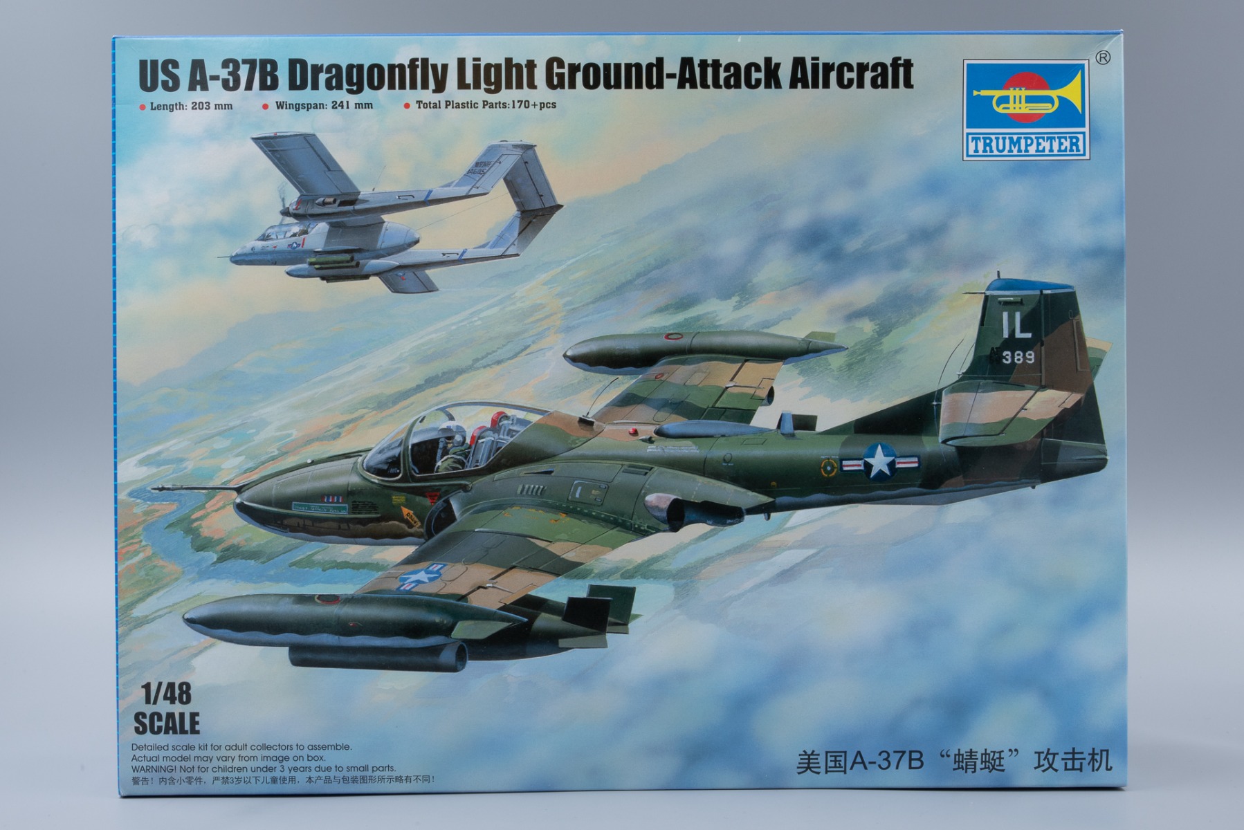 Trumpeter TRU02889 A-37B Dragonfly Light Ground-Attack Aircraft, model kit