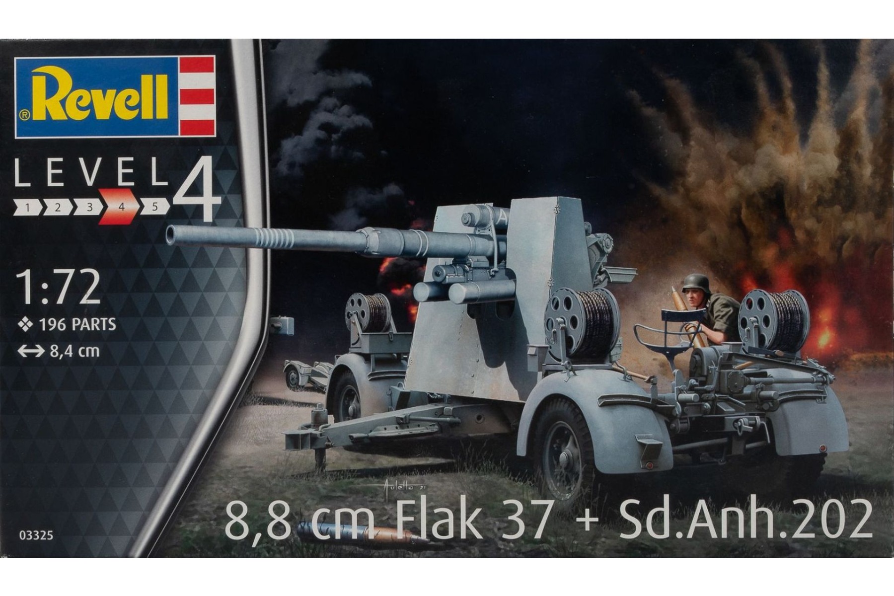 Revell RE03325 8,8 cm Flak 37 + Sd.Anh.202, model kit