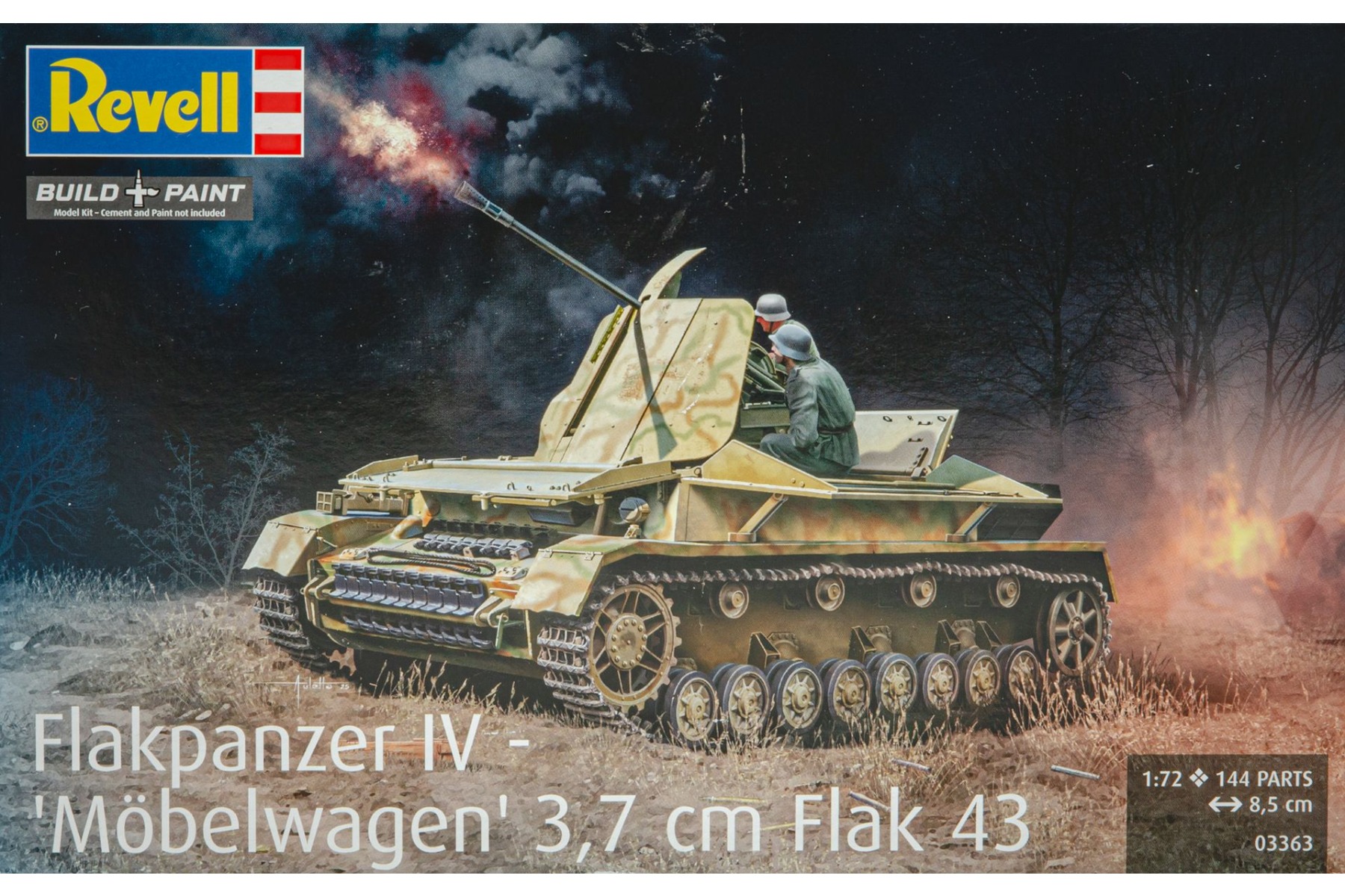 Revell RE03363 Flakpanzer IV Möbelwagen 3,7 cm Flak 43, model kit
