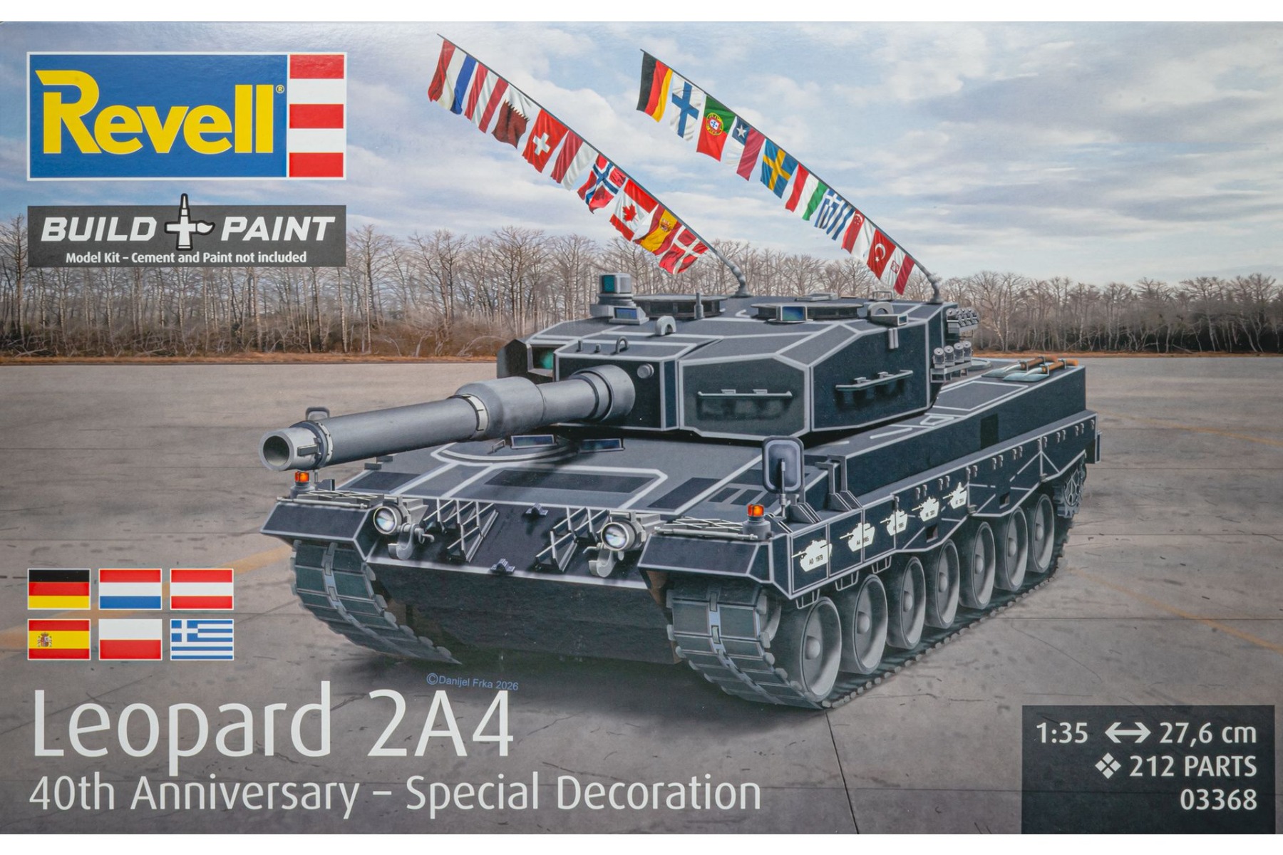 RE03368 Leopard 2A4 tank, Special Decoration, 40th Anniversary, model kit