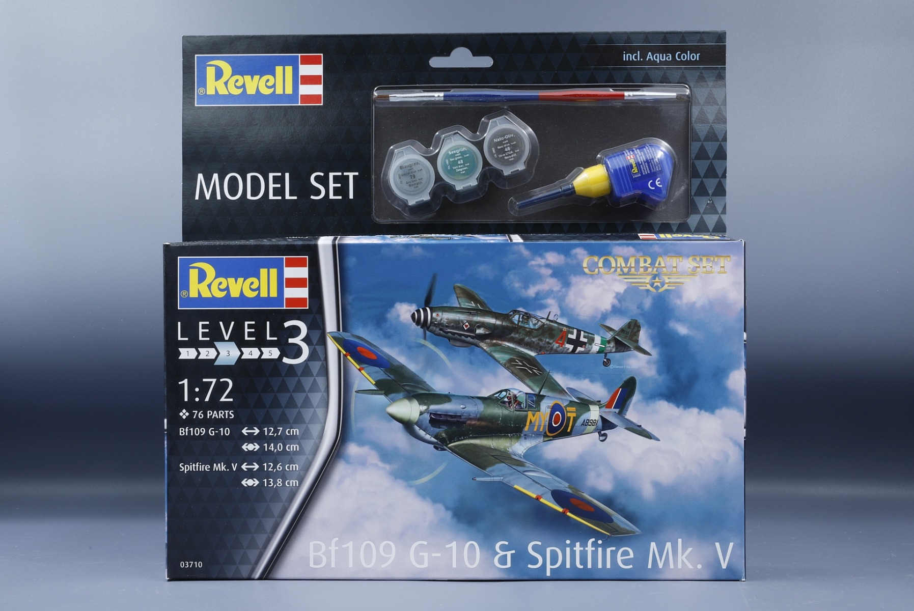 Revell RE63710 Bf 109 G-10 & Spitfire Mk.V Combat Set, model kit