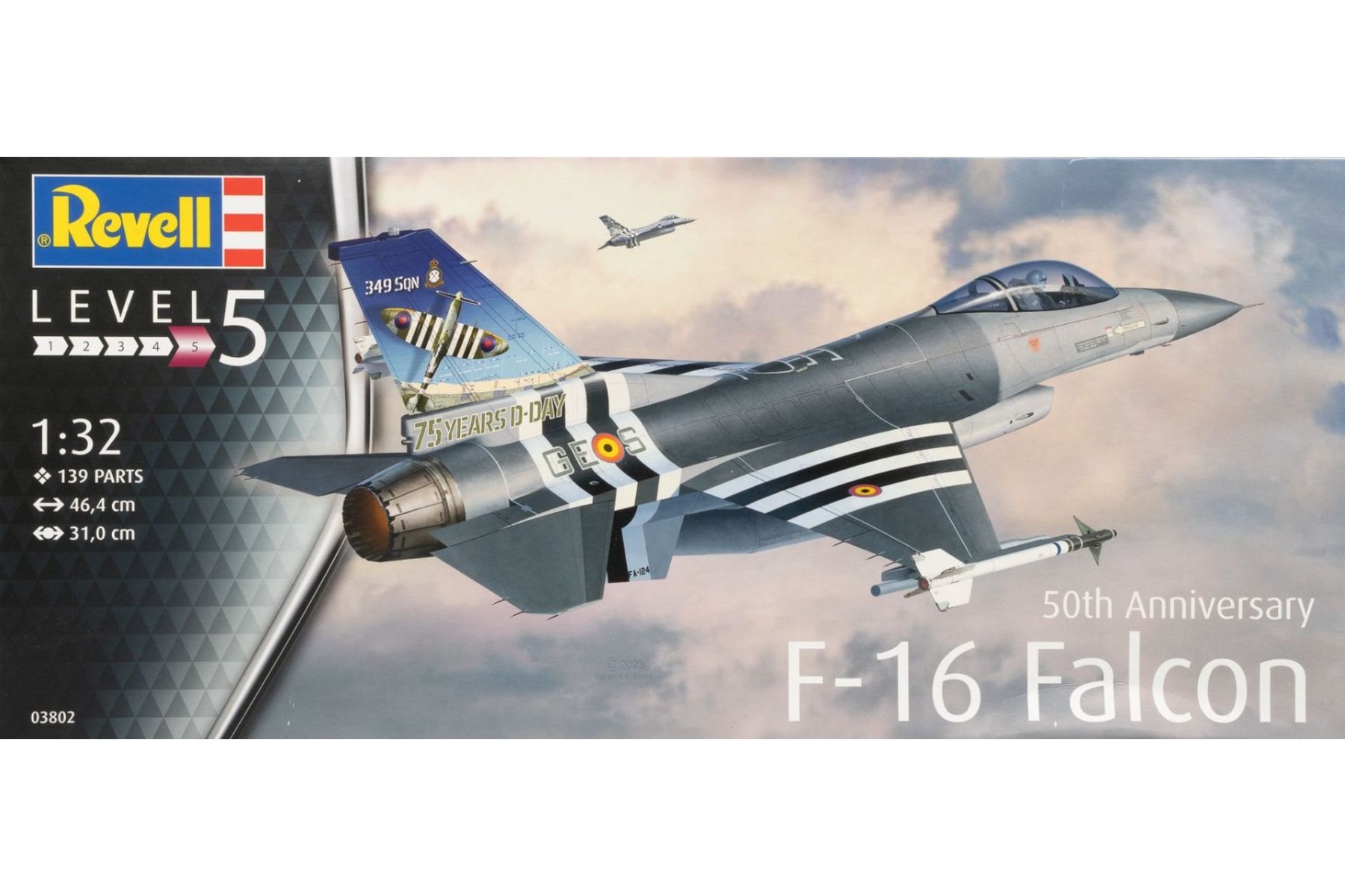 Revell RE03802 General Dynamics F-16 Fighting Falcon (50th anniversary), model kit