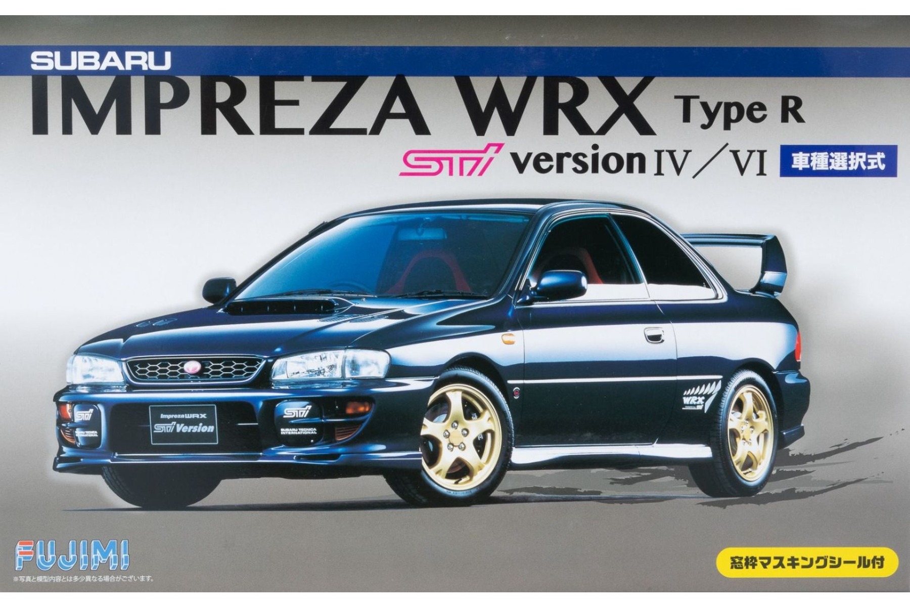 Fujimi FU03939 Subaru Impreza Sti Version IV/VI with Window Frame Masking Stickers, model kit