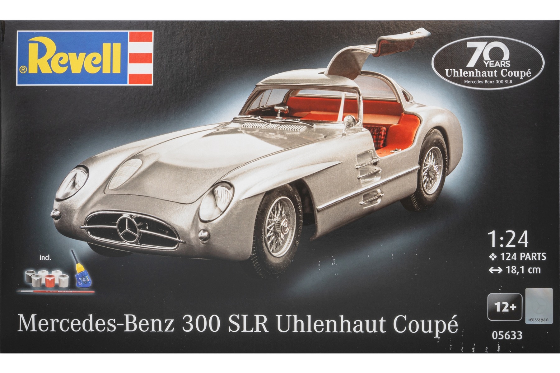 Revell RE05633 Mercedes-Benz 300 SLR Uhlenhaut Coupe, 70th Anniversary Gift Set, model set