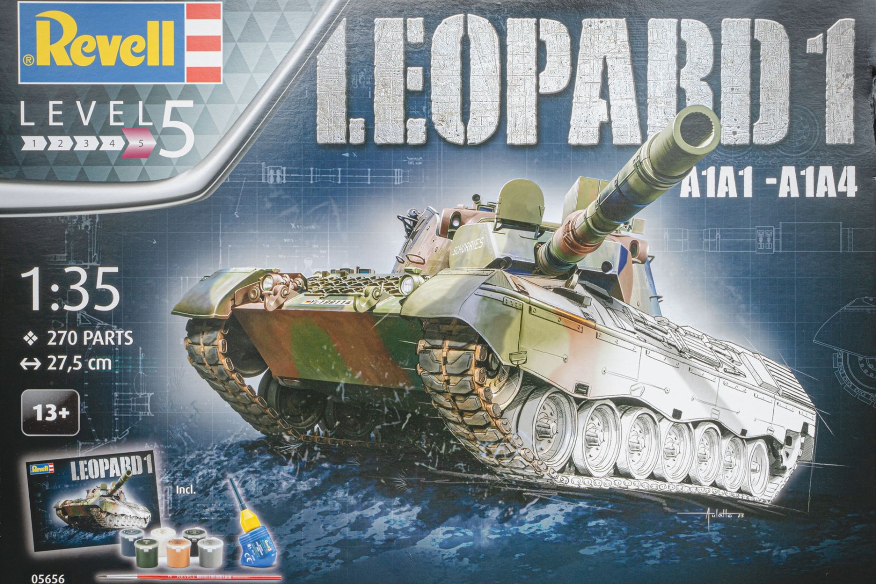 Revell RE05656 Leopard 1A1A1 - A1A4, model kit gift set