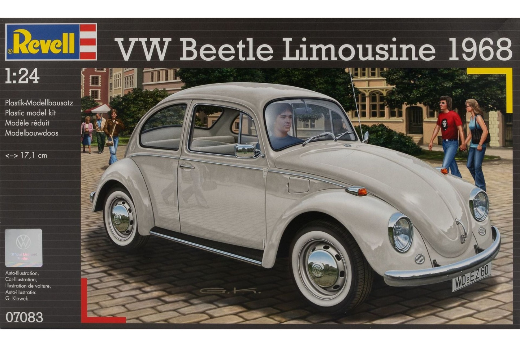 Revell RE07083 Volkswagen VW Beetle Limousine, 1968, model kit