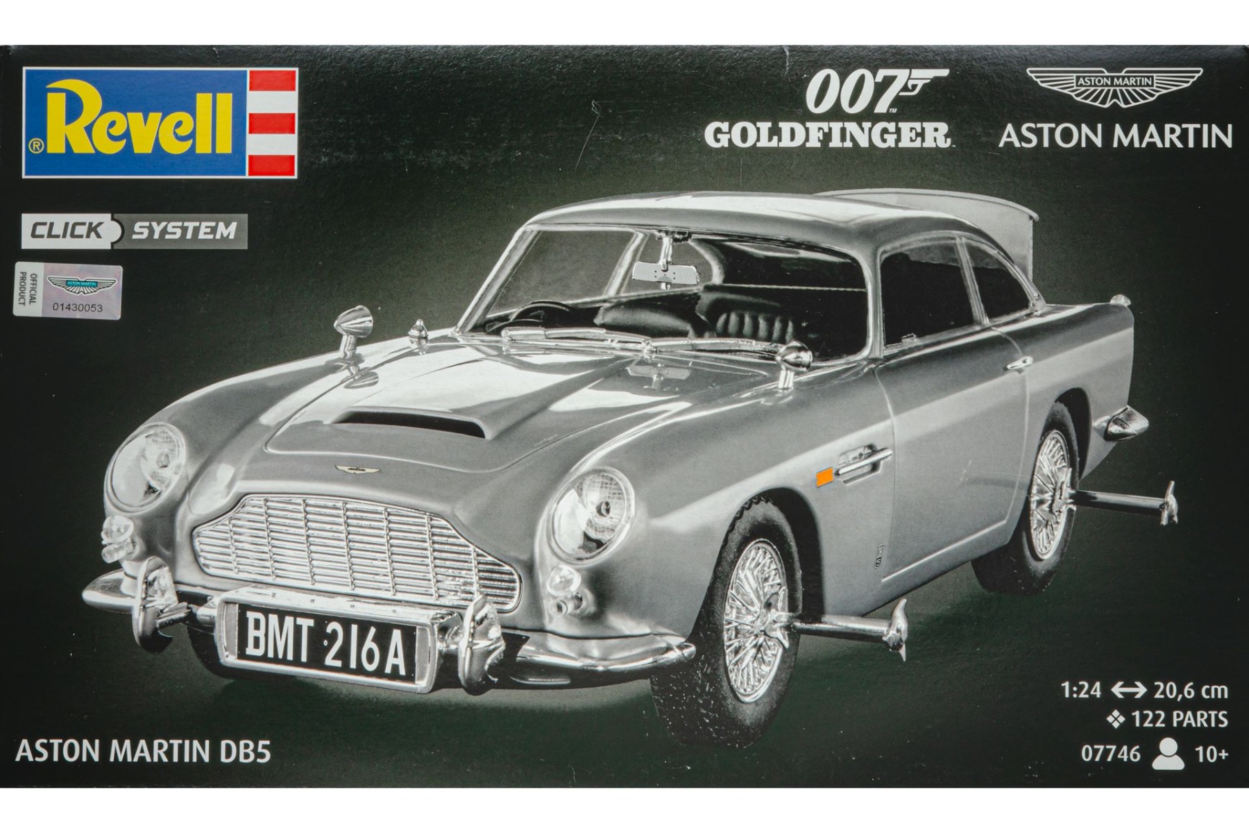 Revell RE07746 James Bond / 007, Aston Martin DB5, easy-click system, model kit