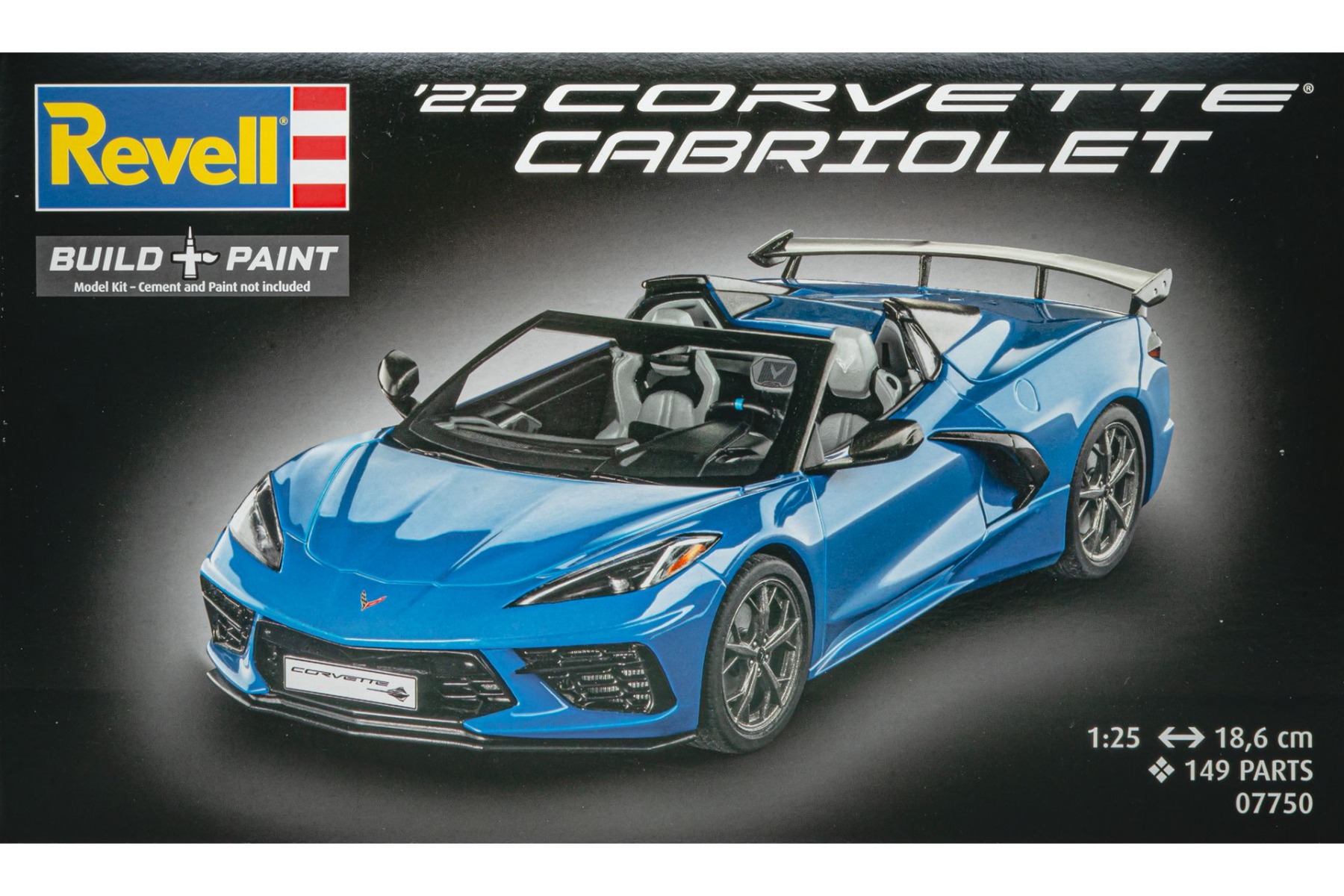 Revell RE07750 Chevrolet Corvette C8 Cabriolet, 2022, model kit