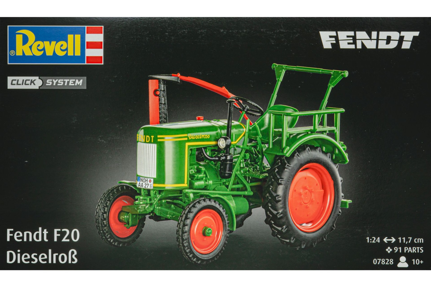 Revell RE07828 Fendt F20 Dieselroß Traktor click system, model kit