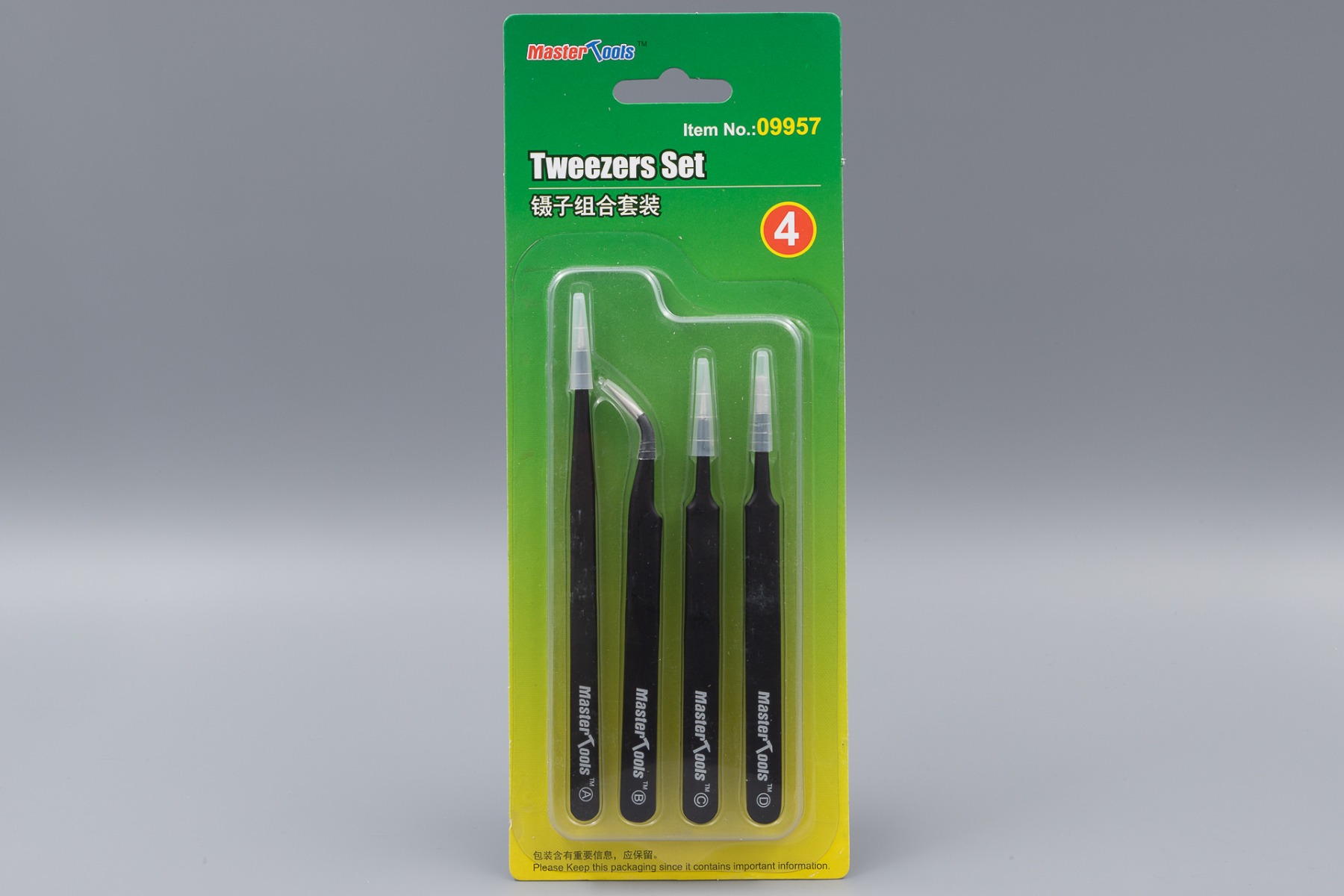 Trumpeter TRU09957 Tweezers Set, 4 Pieces