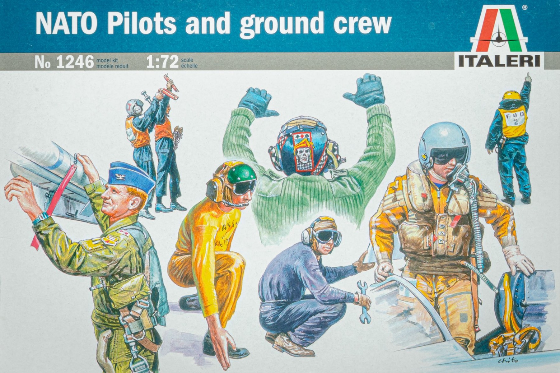 Italeri IT1246 NATO Pilots and Ground Crews 1980s, figurines 