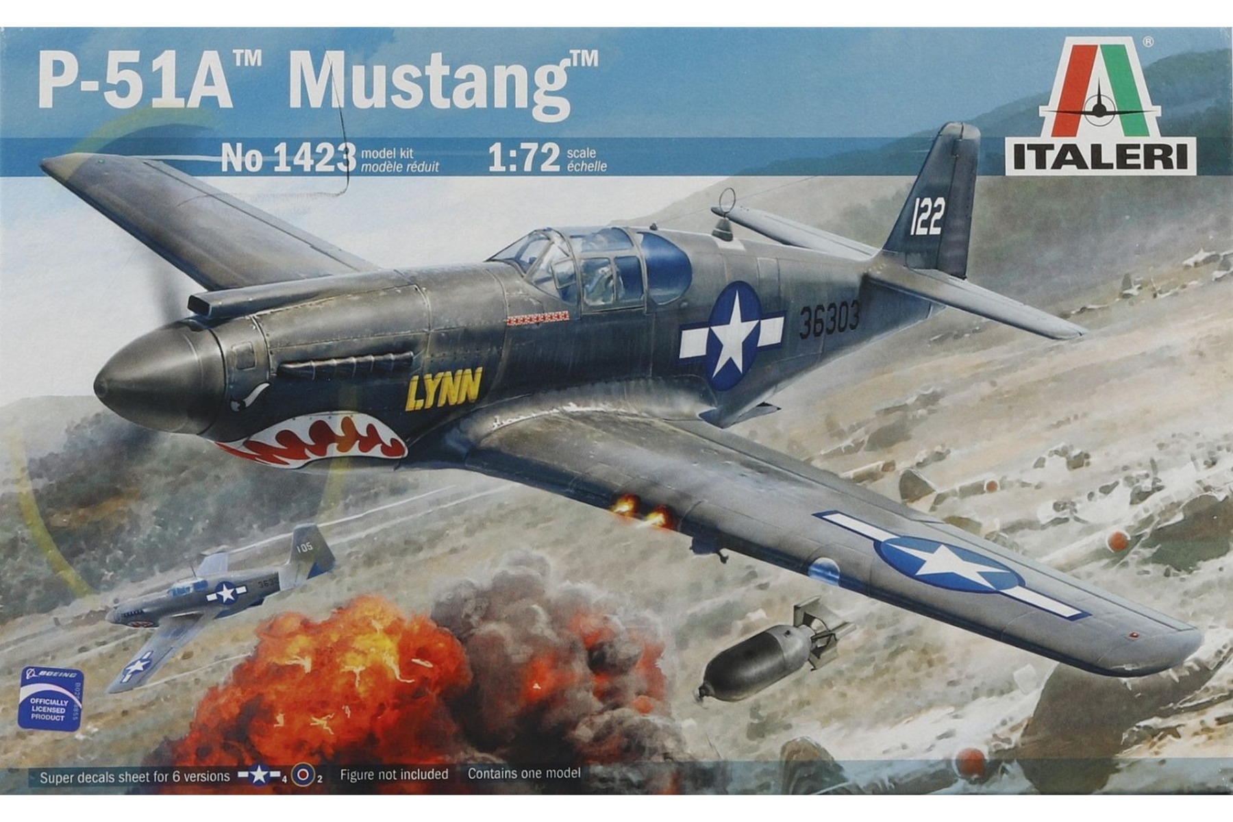 Italeri IT1423 North American P-51A Mustang, model kit