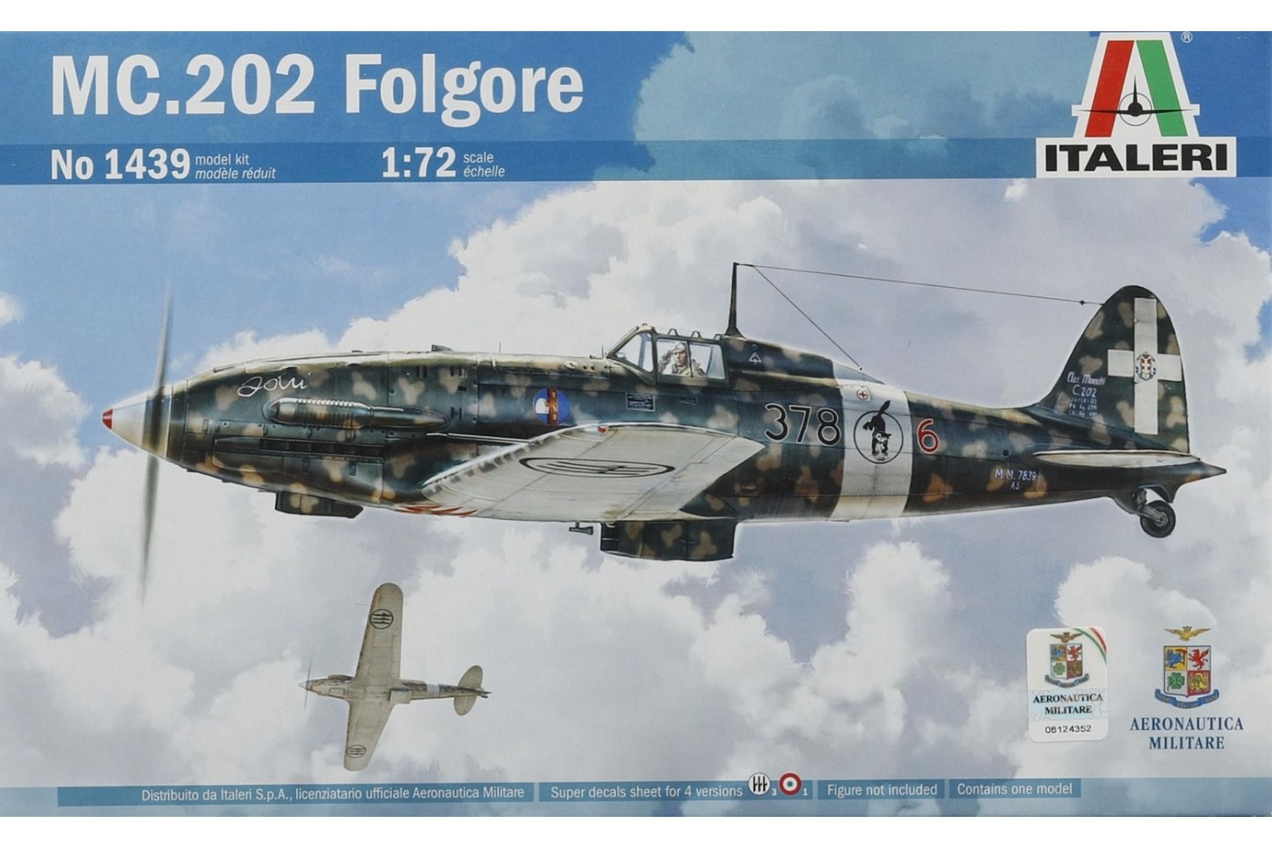 Italeri IT1439 Macchi MC.202 Folgore, Aeronautica Militare, model kit