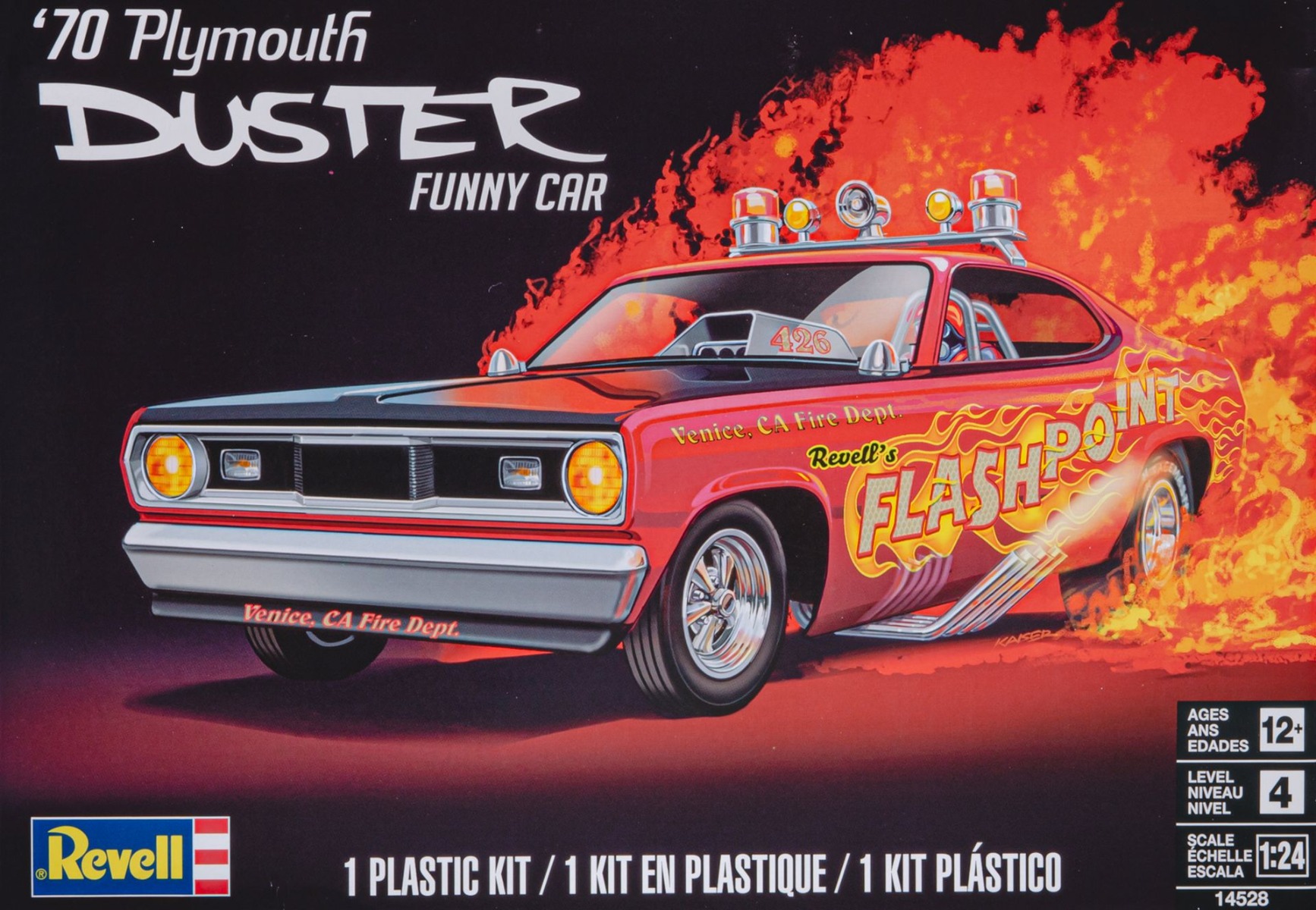 Revell RE14528 Plymouth Duster 1970, Funny Car, model kit