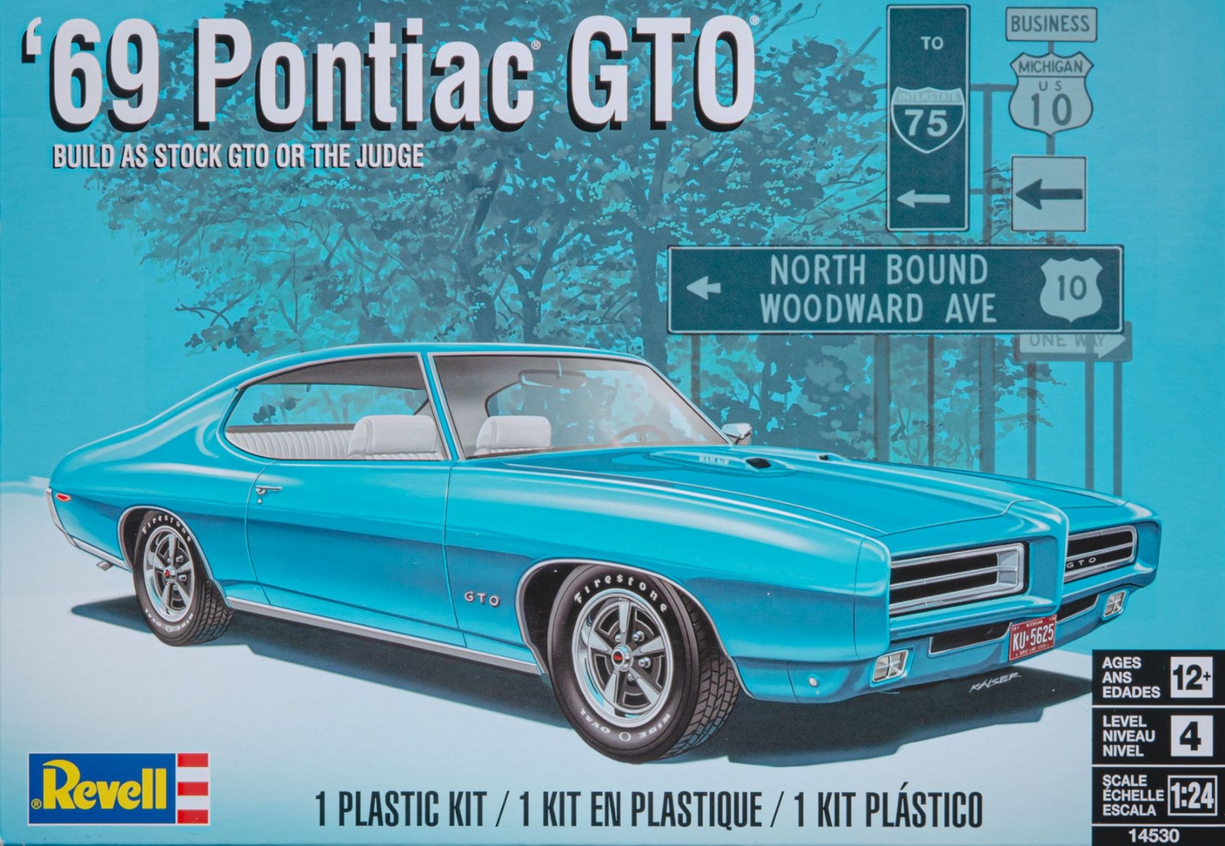 Revell RE14530 Pontiac GTO 1969, 2in1 (Stock GTO or The Judge), model kit