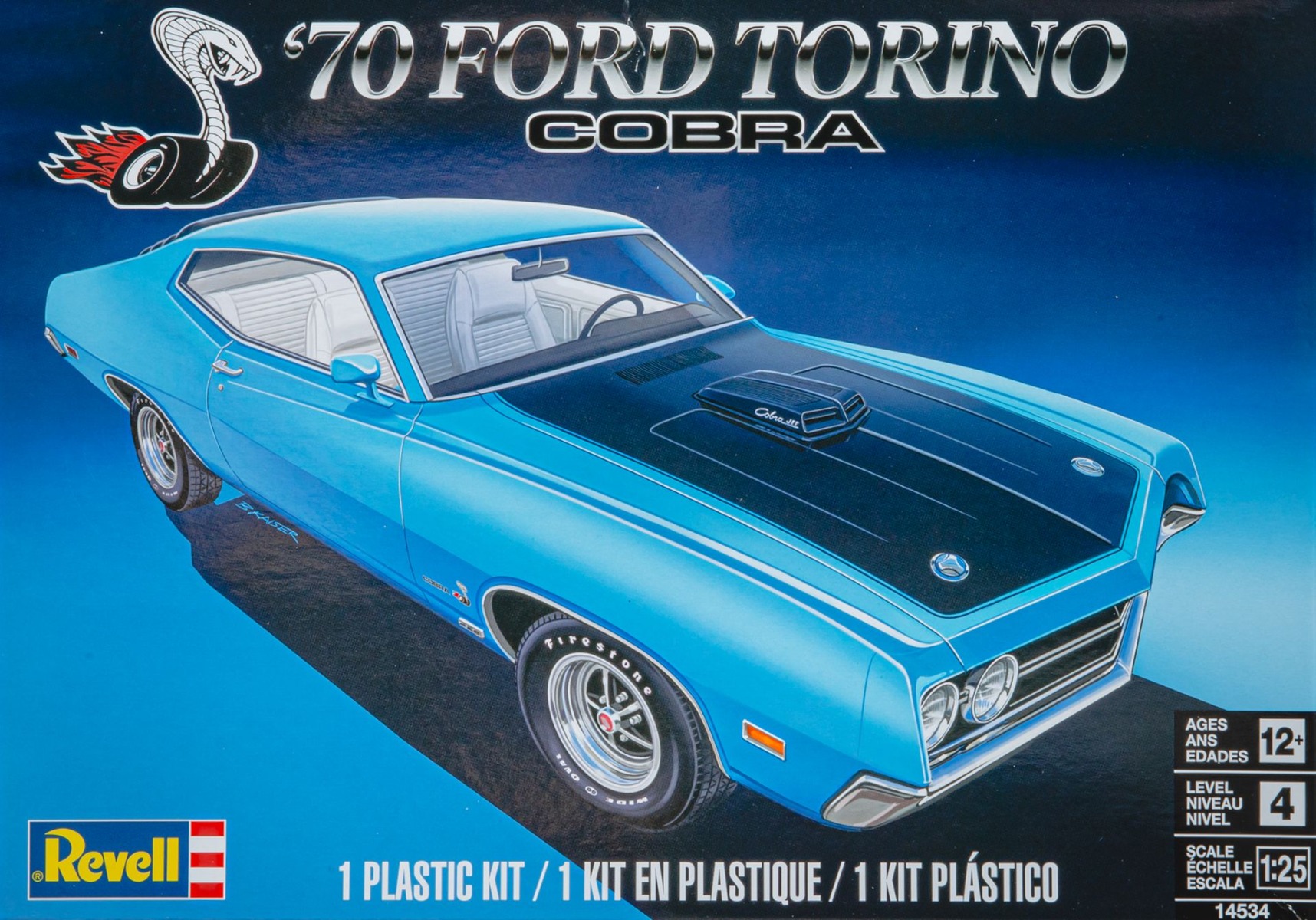 Revell RE14534 Ford Torino Cobra, 1970, model kit