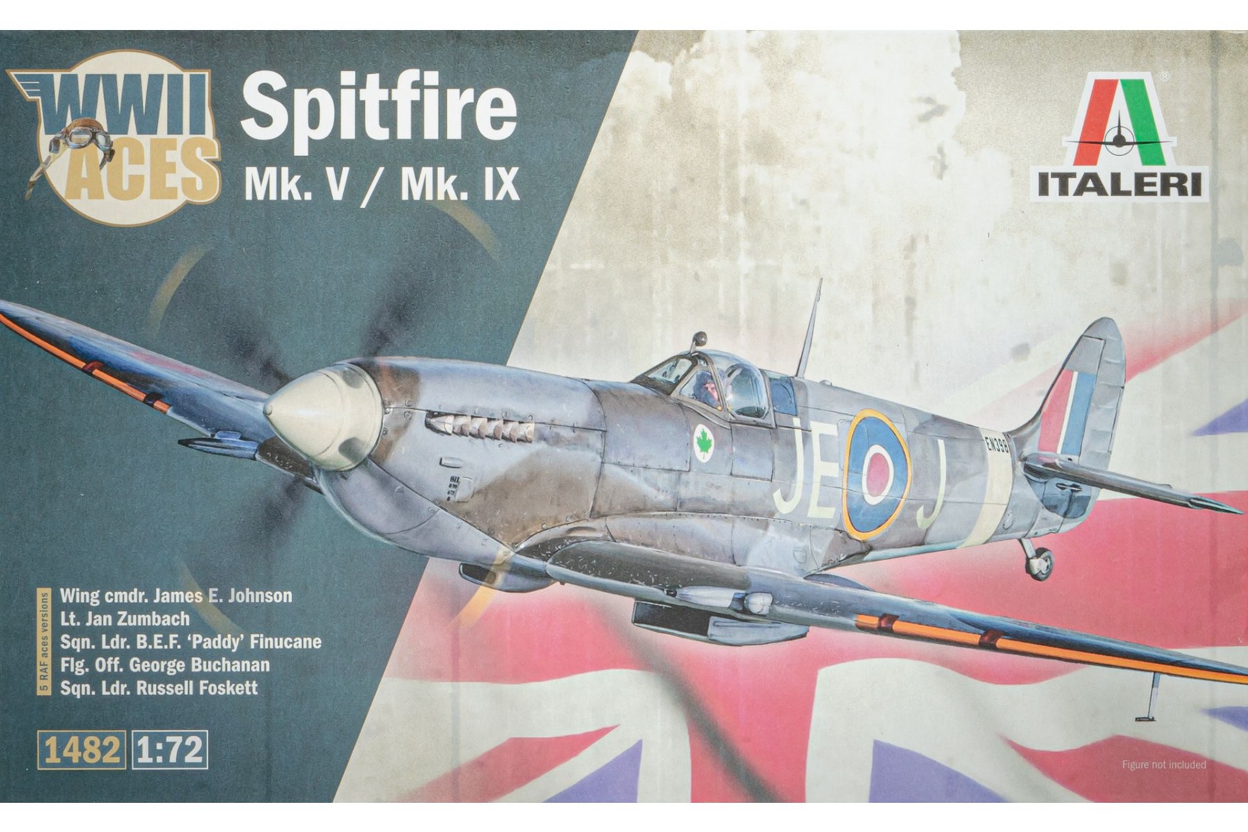 Italeri IT1482 Spitfire Mk.V / Mk.IX, WW II Aces, model kit