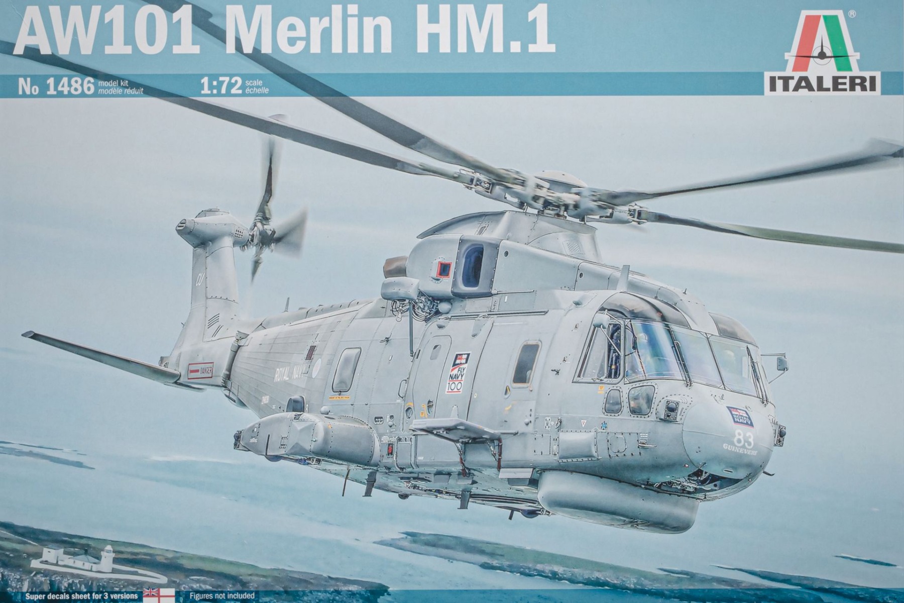 Italeri IT1486 AgustaWestland AW101 Merlin HM.1, model kit