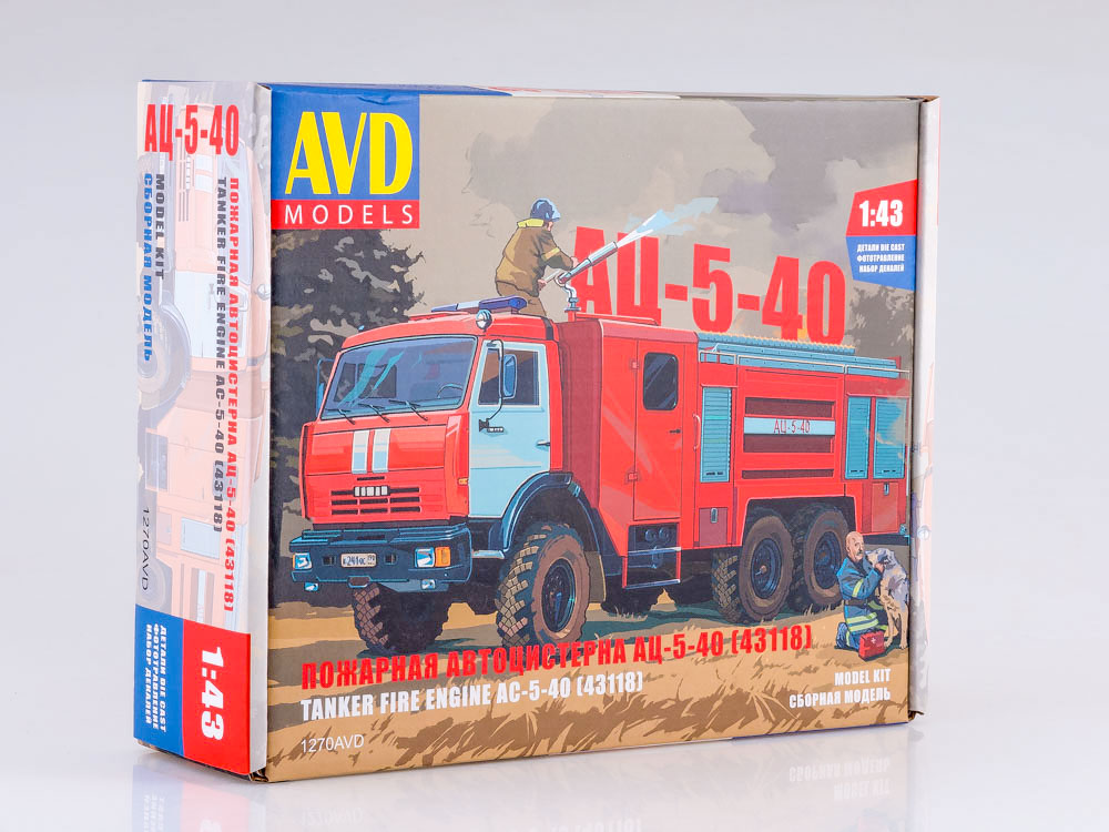 Fire engine AC-5-40 (KAMAZ-43118), model kit