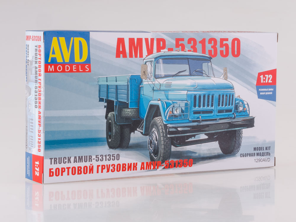 AMUR-531350 flatbed truck, model kit (scale 1:72)