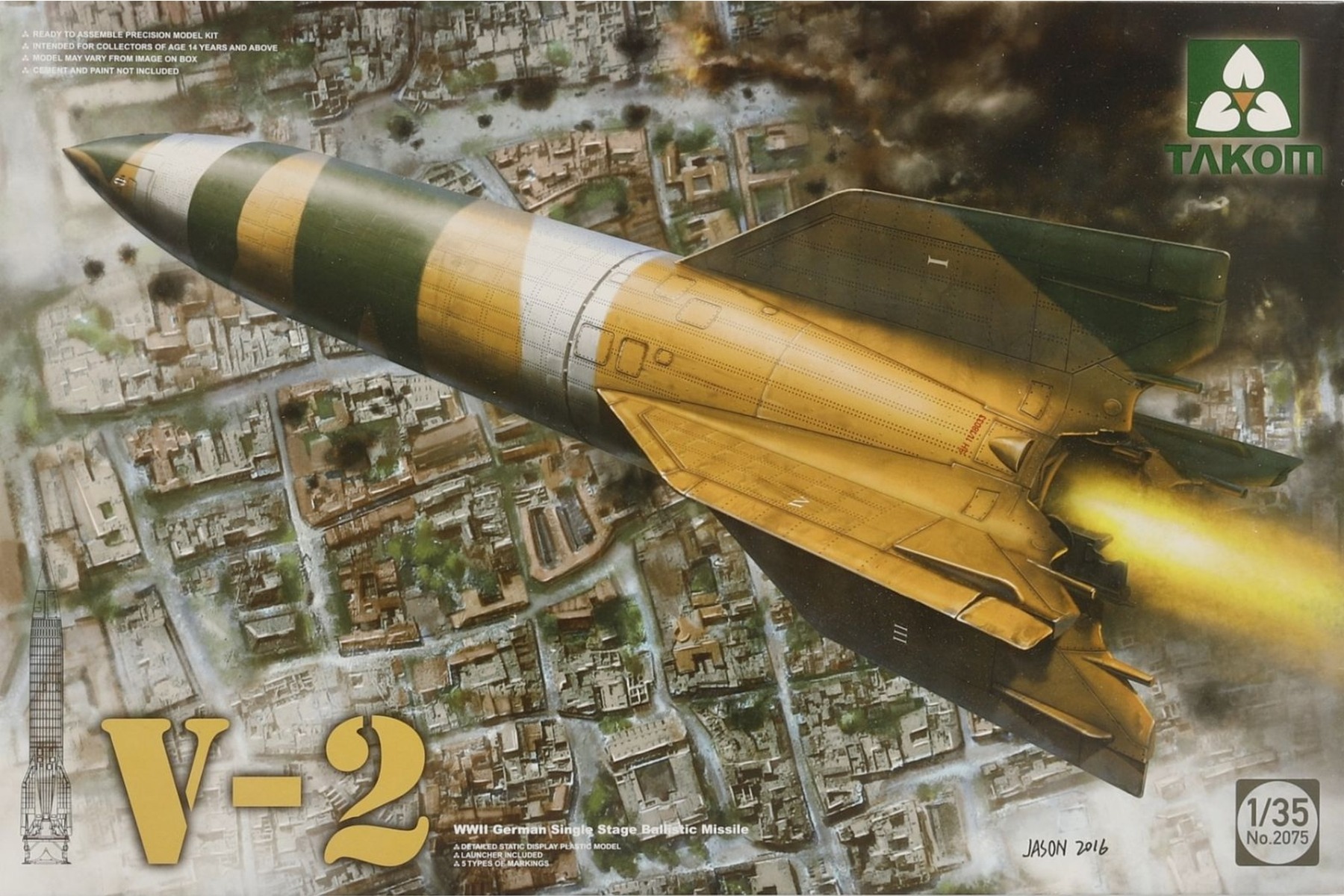 TAKOM2075 V-2 WWII German Single Stage Ballistic Missile
