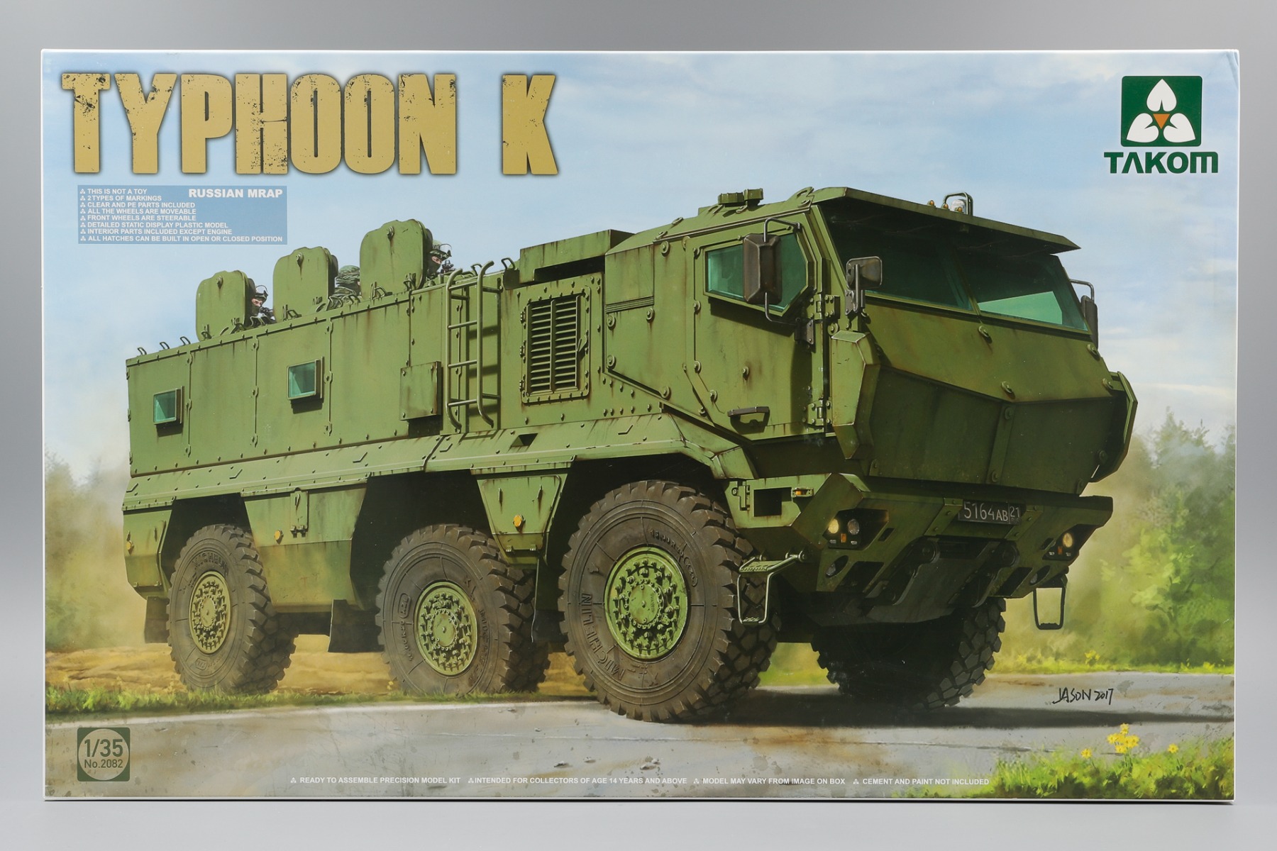 TAKOM2082 Russian MRAP KAMAZ-63968 Typhoon K (with cab & cabin interior)