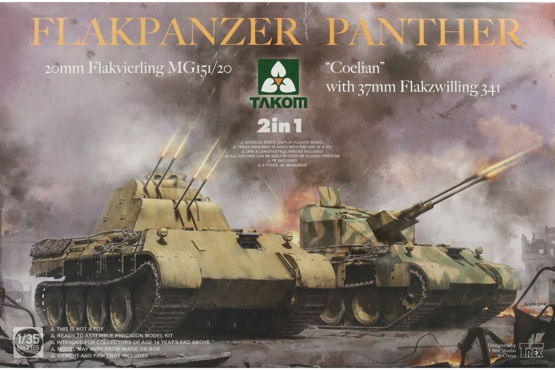 TAKOM2105 Flakpanzer Panther 20mm Flakvierling MG 151/20 and 