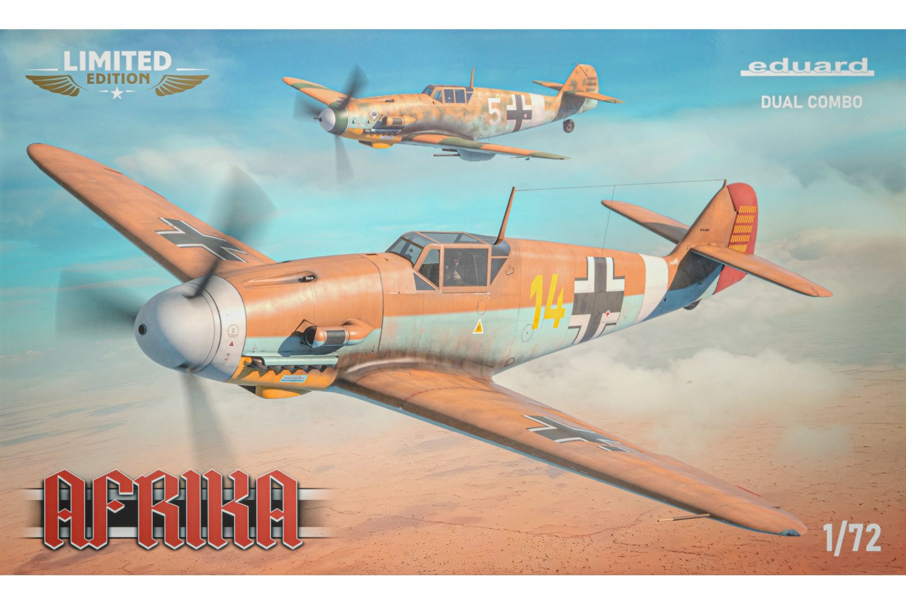 Eduard 2112 Afrika-Messerschmitt Bf 109 Dual Combo, Limited Edition, model kit