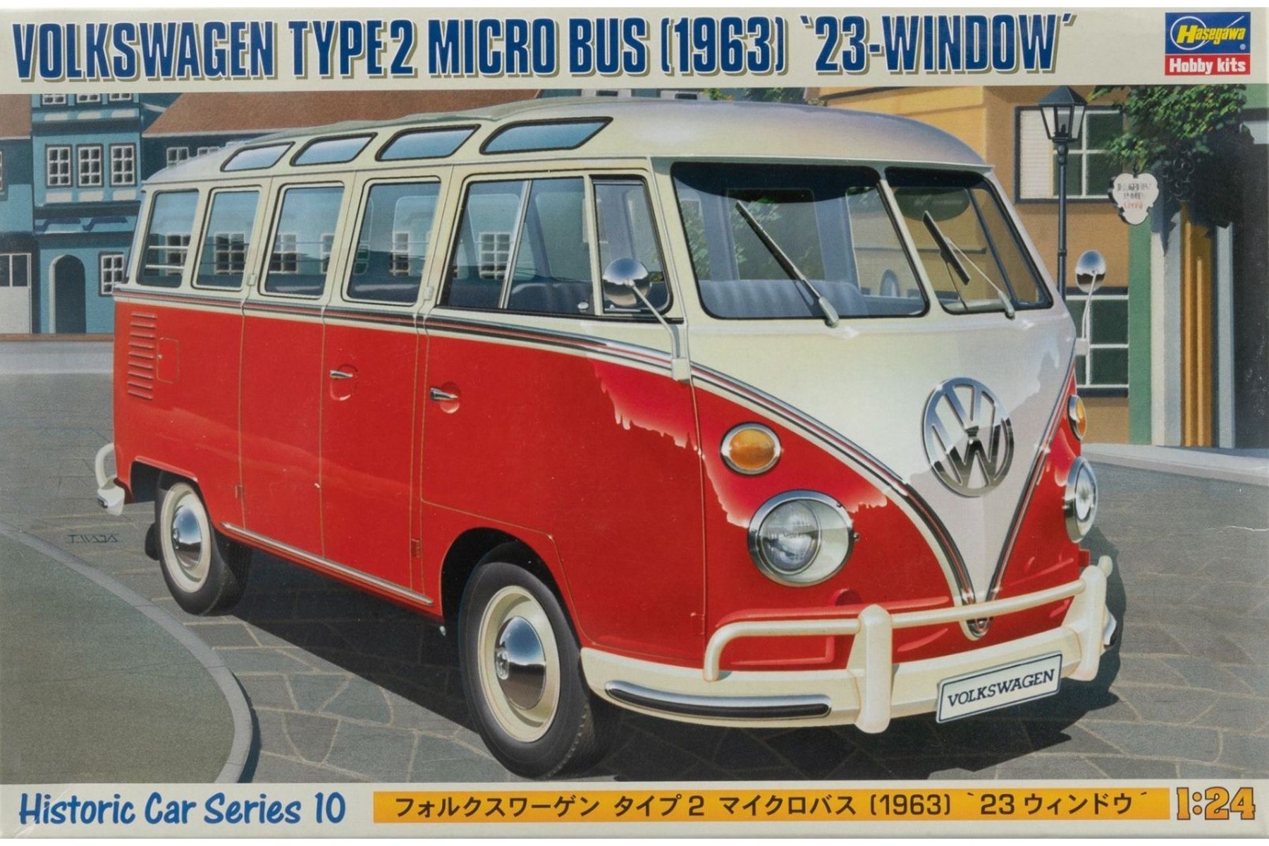 Hasegawa HG21210 Volkswagen Type2 Micro Bus (1963) '23-window', model kit