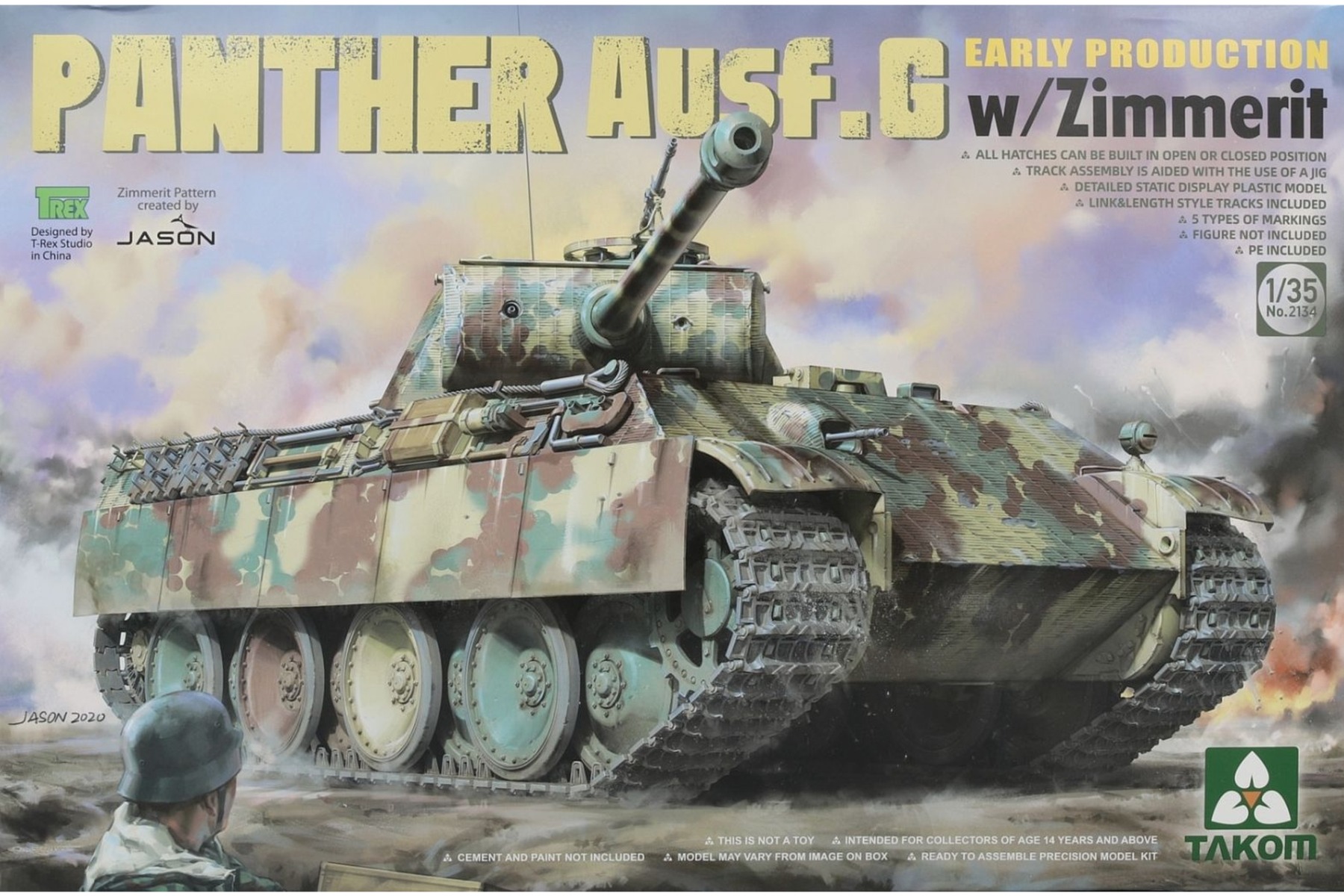 TAKOM2134 Panther Ausf.G Early Production with Zimmerit