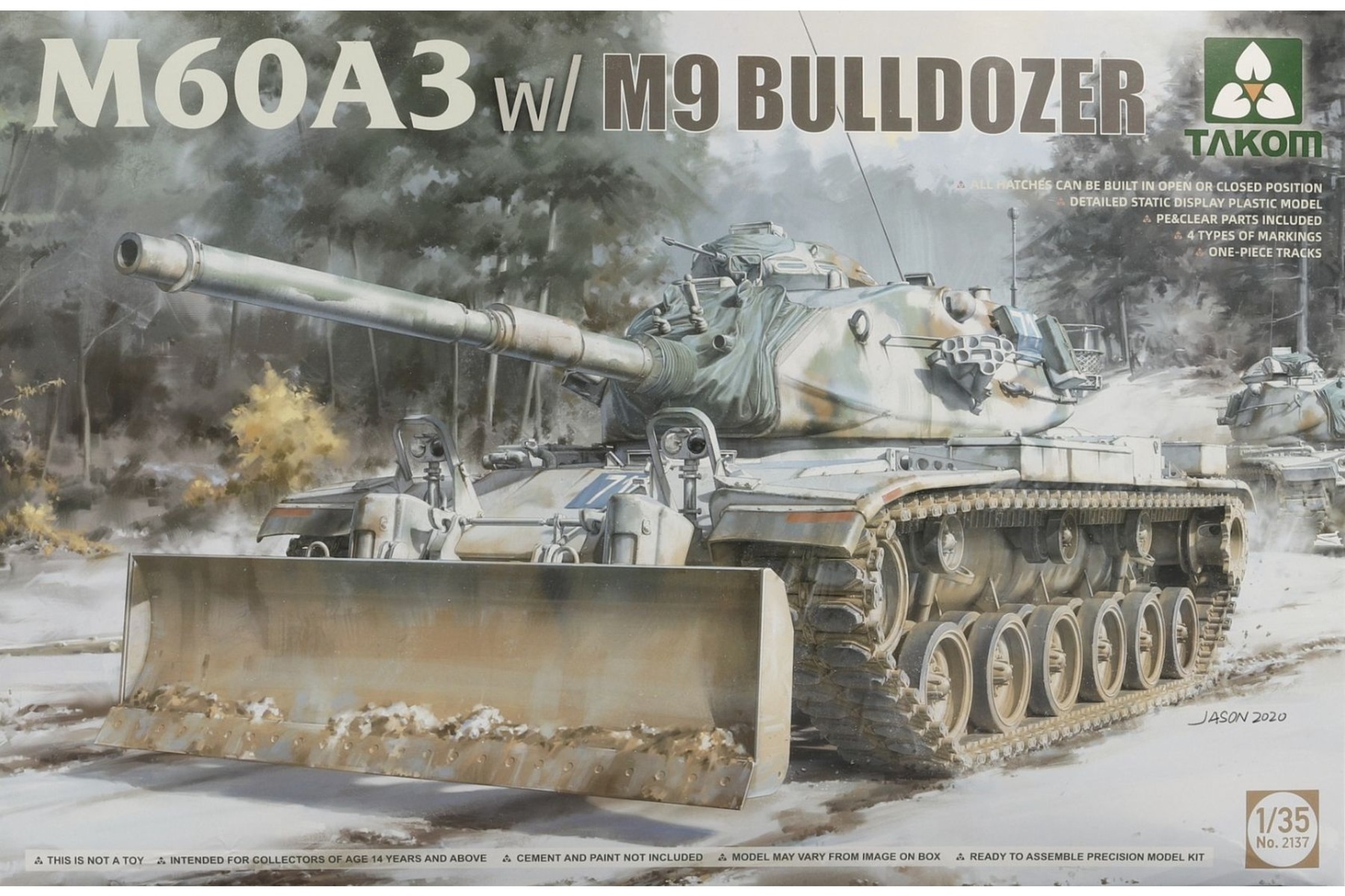 TAKOM2137 M60A3 w/M9 Bulldozer