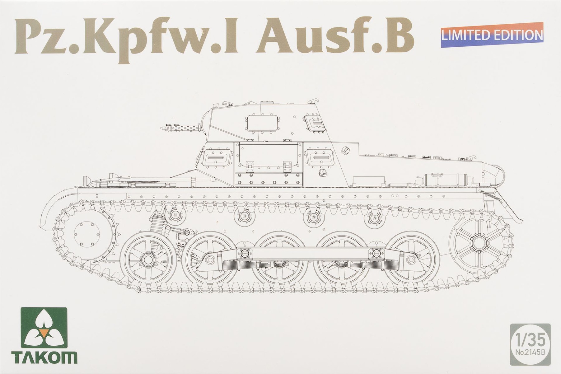 TAKOM2145B Pz.Kpfw. I Ausf. B, Limited Edition, model kit