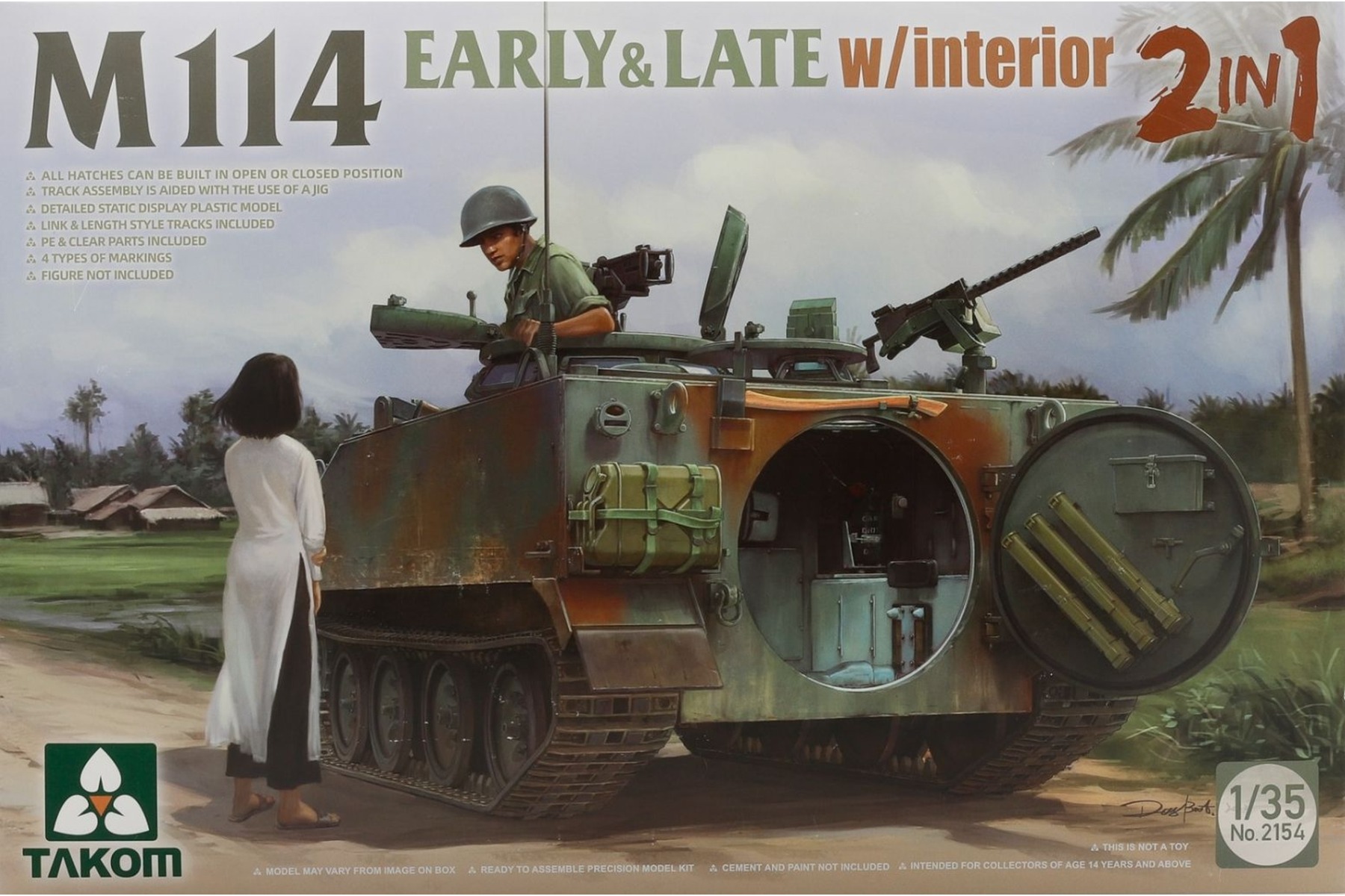 TAKOM2154 M114 early & late type w/ interior, model kit