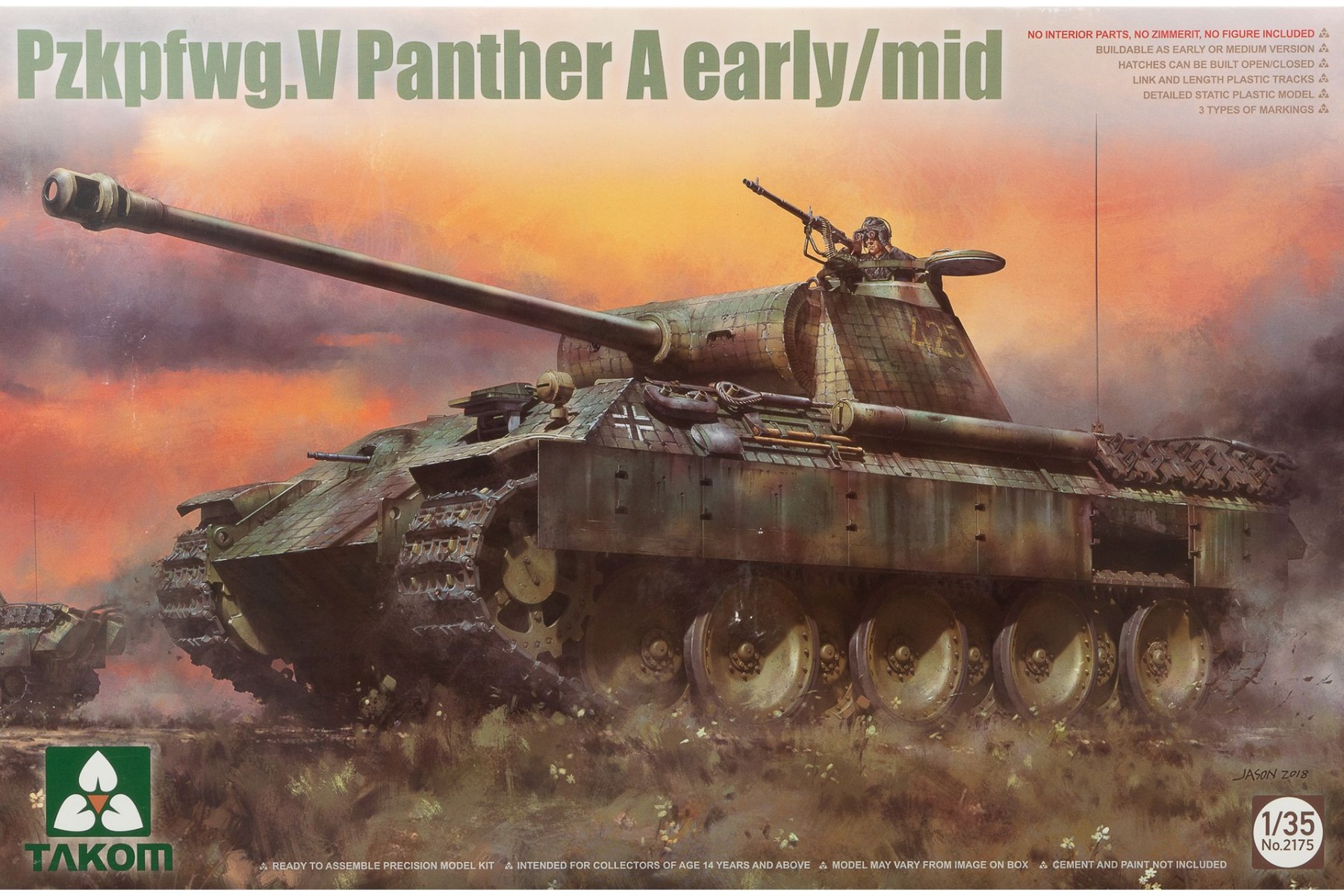 TAKOM2175 Sd.Kfz. 171 Panther Ausf. A Mid-Early Production, model kit