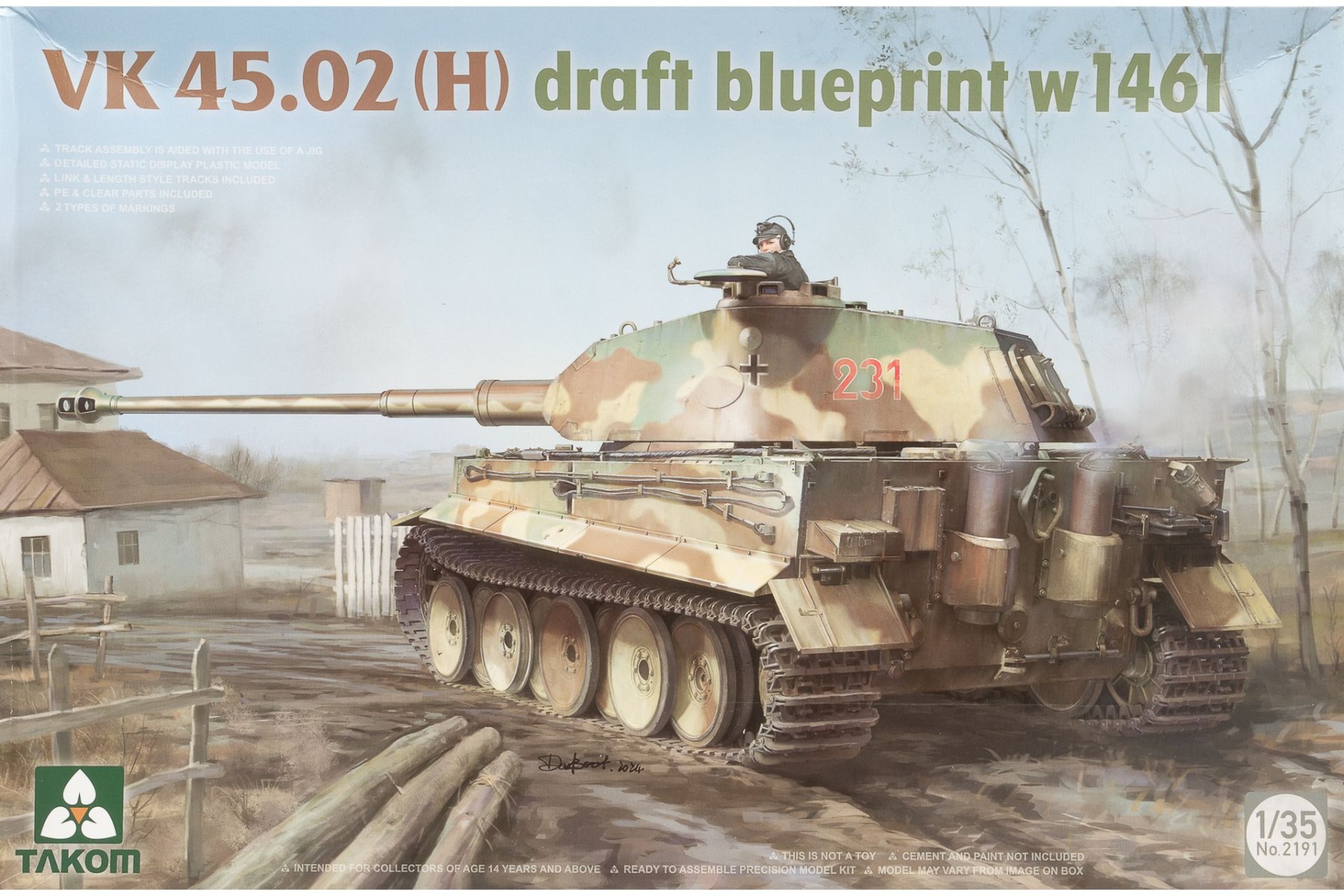 TAKOM2191 VK45.02(H) Draft Blueprint w1461, model kit