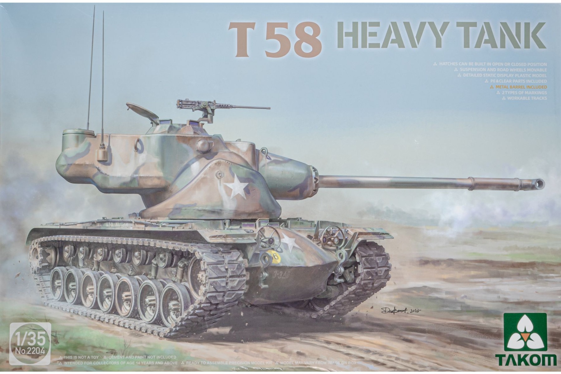 TAKOM2204 T58 Heavy Tank, model kit