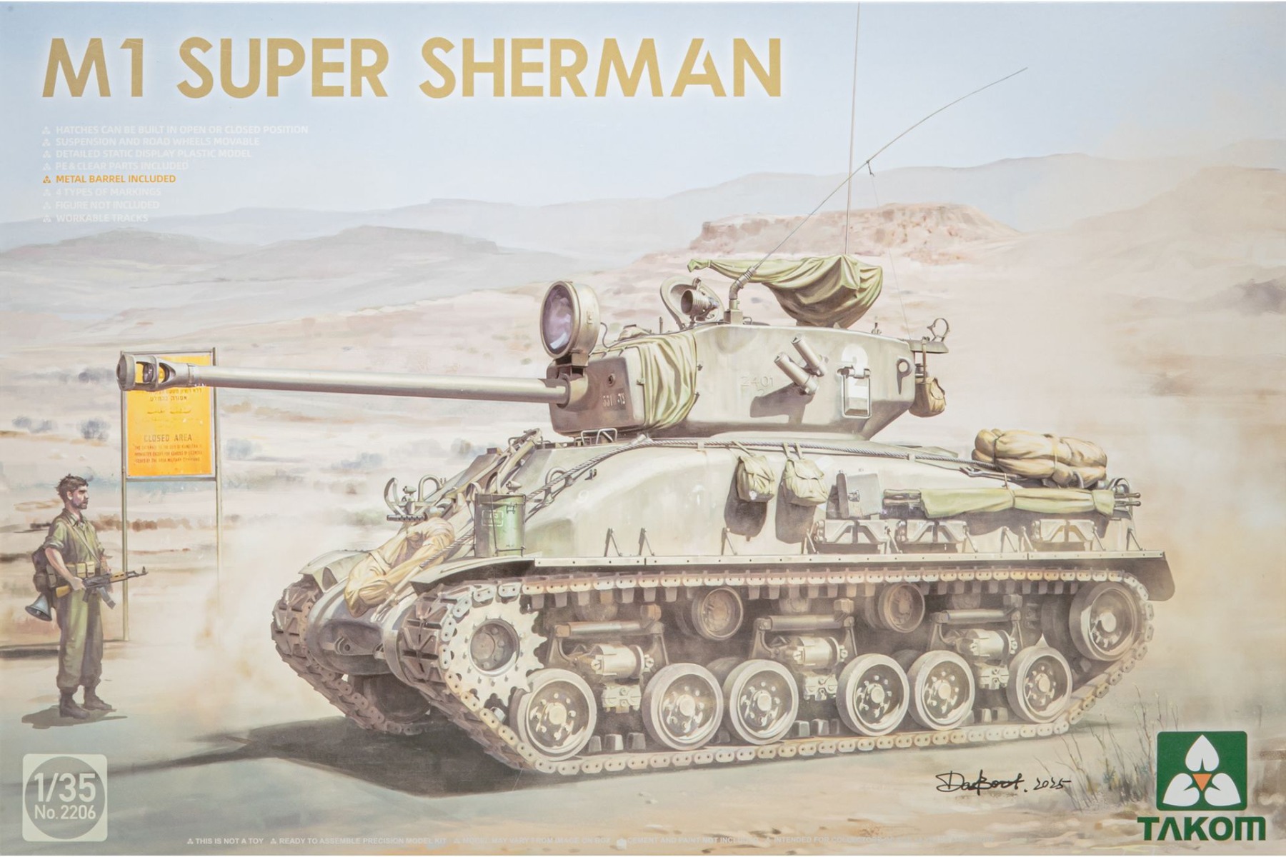 TAKOM2206 M1 Super Sherman tank, model kit