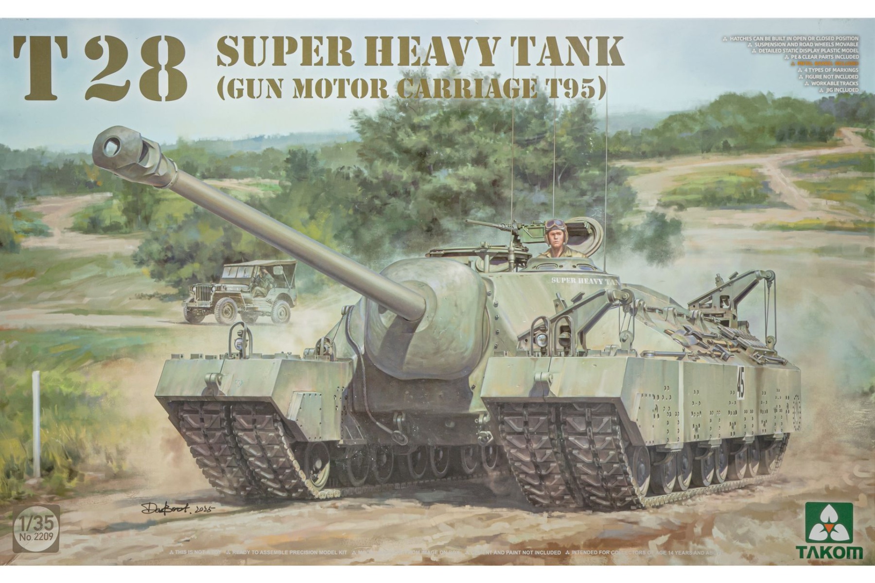 TAKOM2209 T28 Super Heavy Tank (Gun Motor Carriage T95), model kit