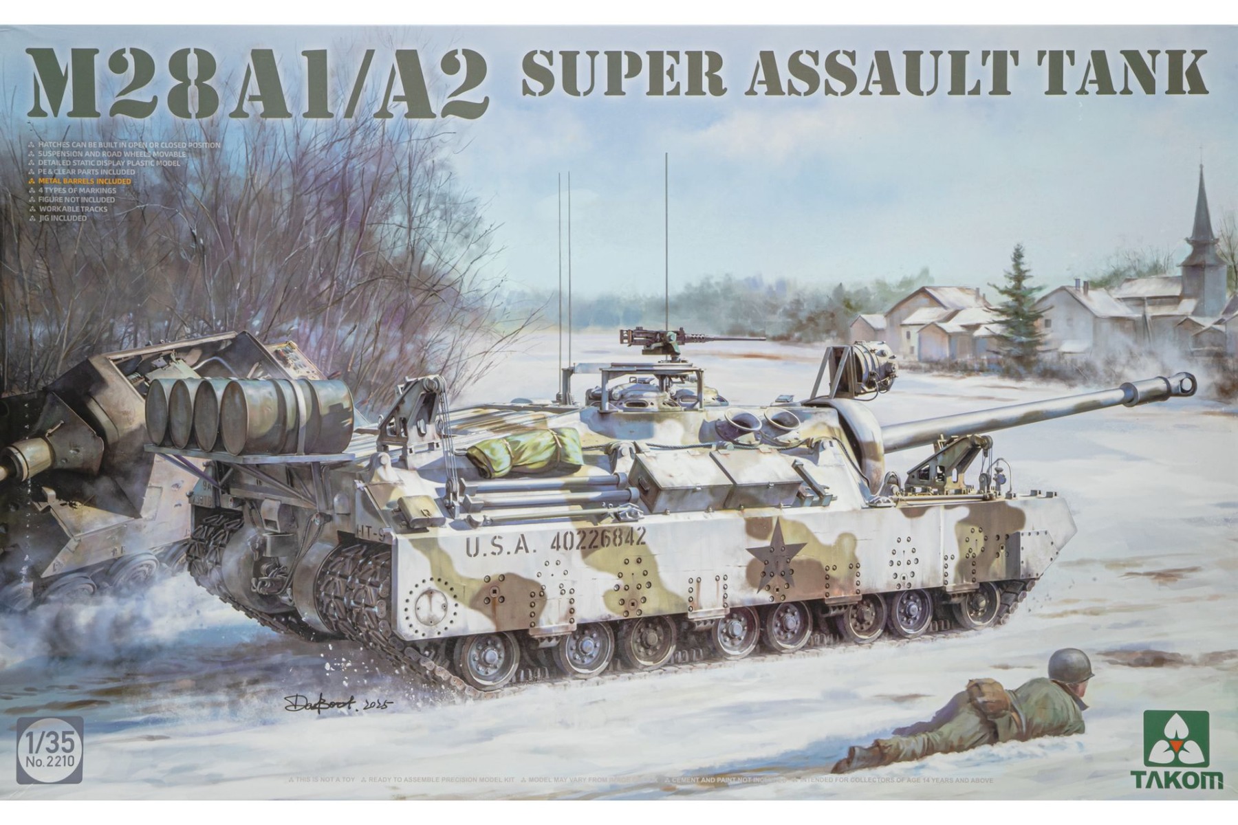 TAKOM2210 M28A1/A2 Super Assault Tank, model kit