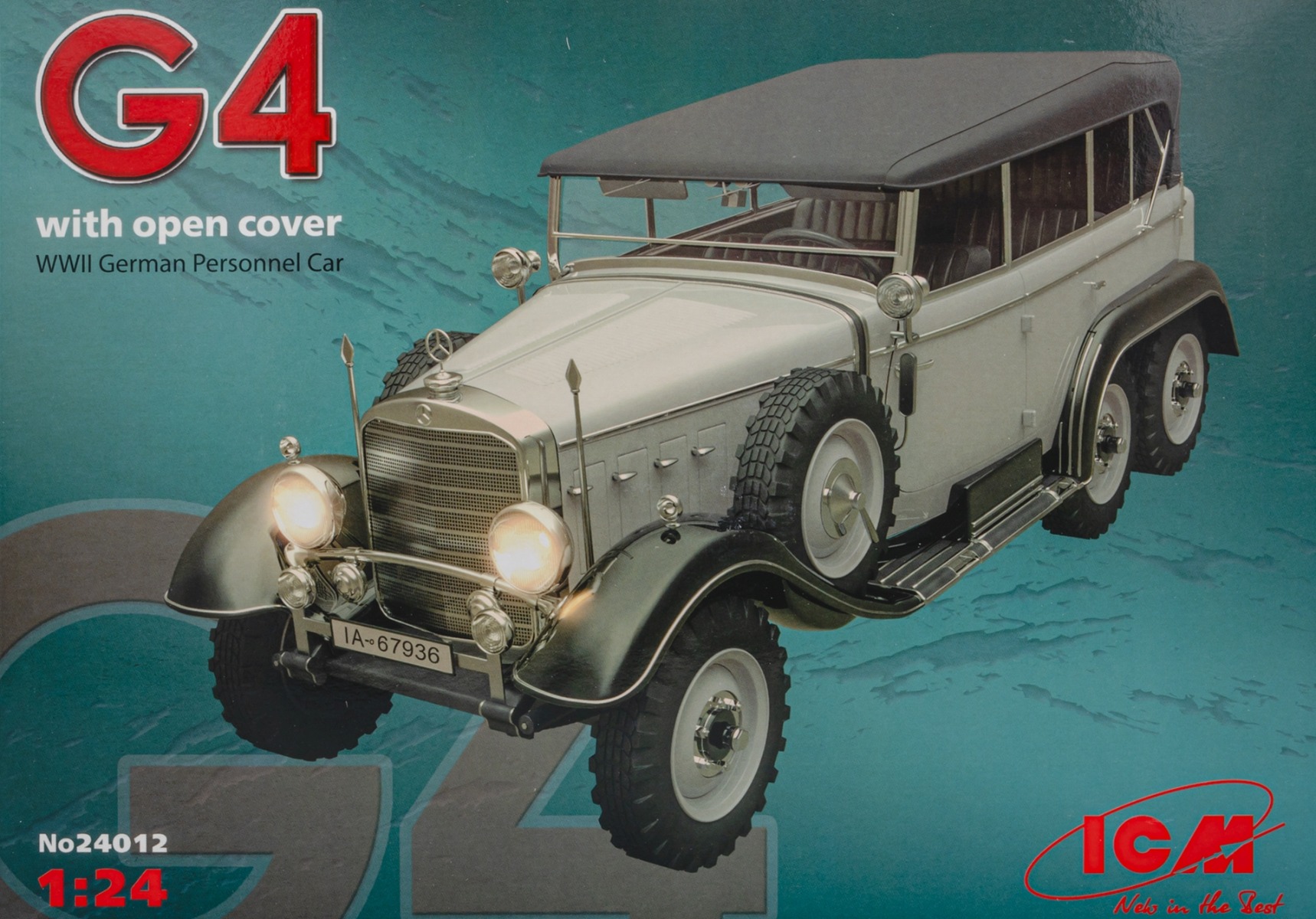 ICM24012 Mercedes-Benz G4 (w/ open cover), WWII German Personnel Car, model kit