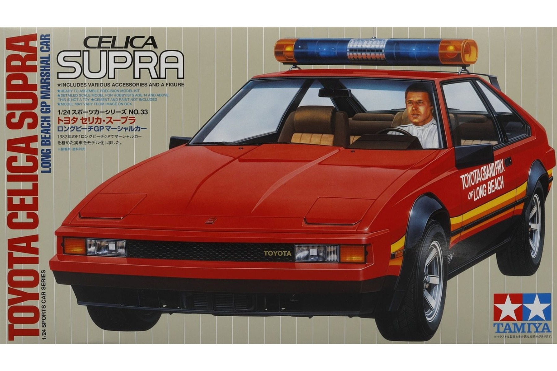 Tamiya TA24033 Toyota Celica Supra Long Beach GP Marshall Car, model kit