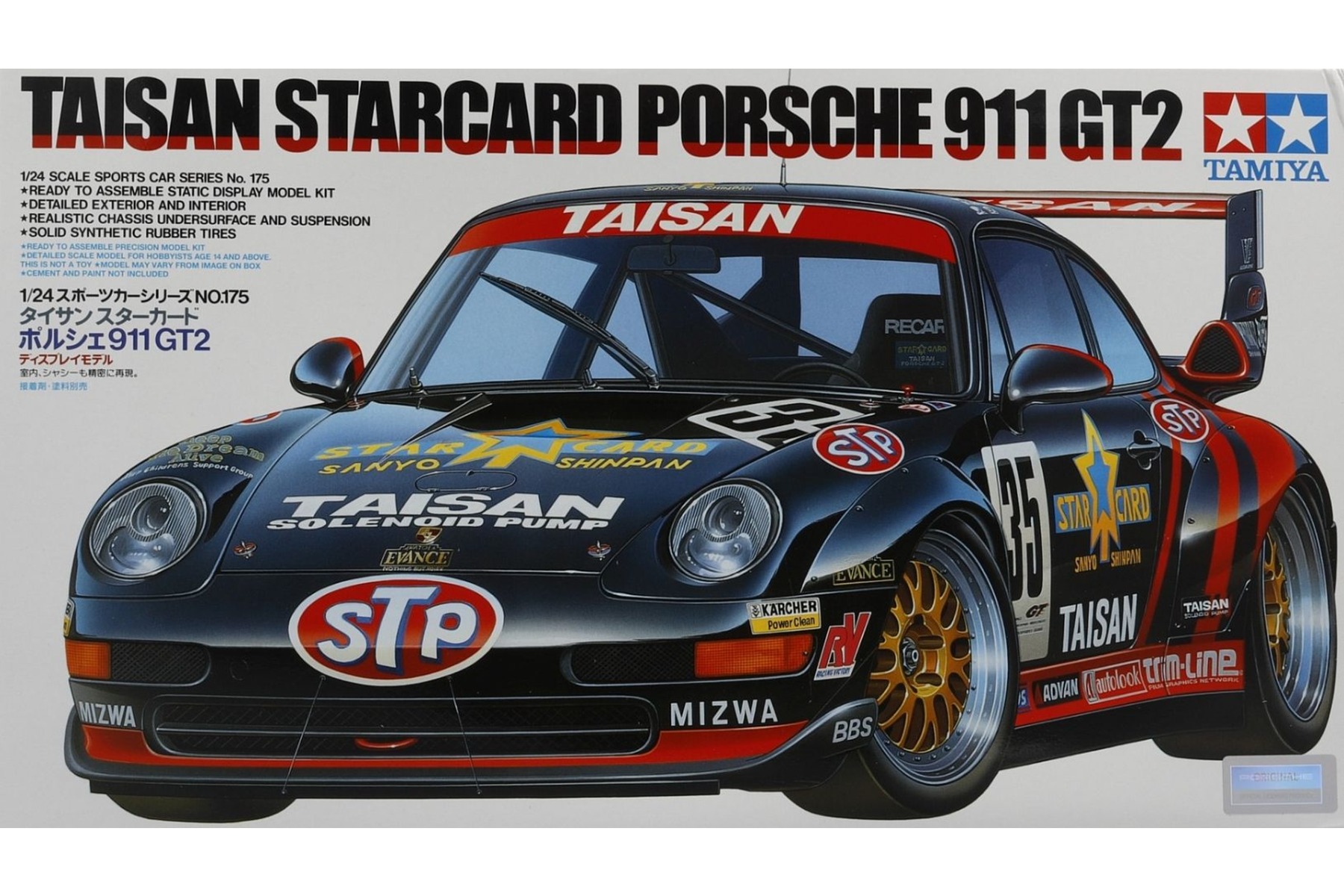 Tamiya TA24175 Porsche 911 GT2 Taisan Starcard, model kit