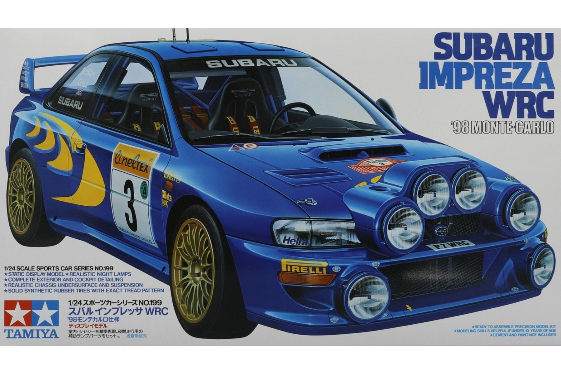 Tamiya TA24199 Subaru Impreza WRC '98 Monte-Carlo, model kit
