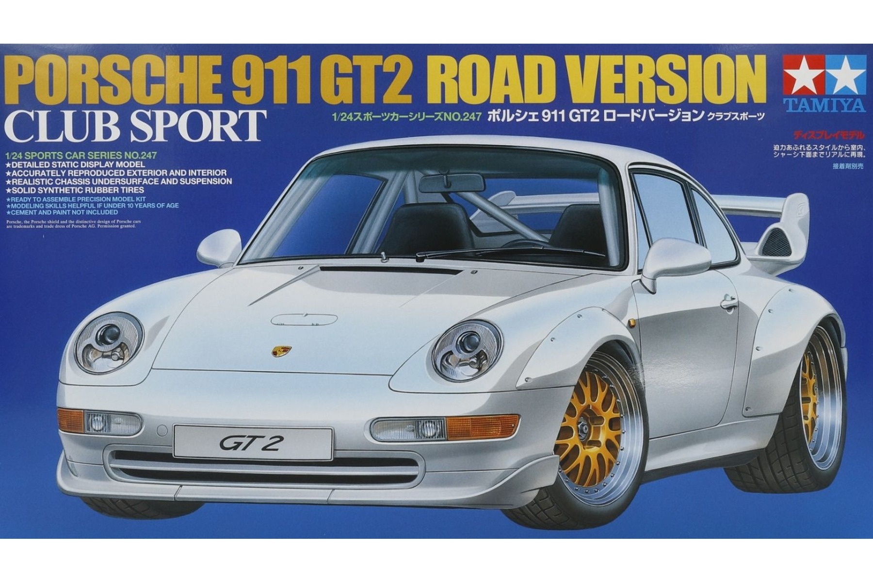 Tamiya TA24247 Porsche 911 GT2 Road Version Club Sport, model kit