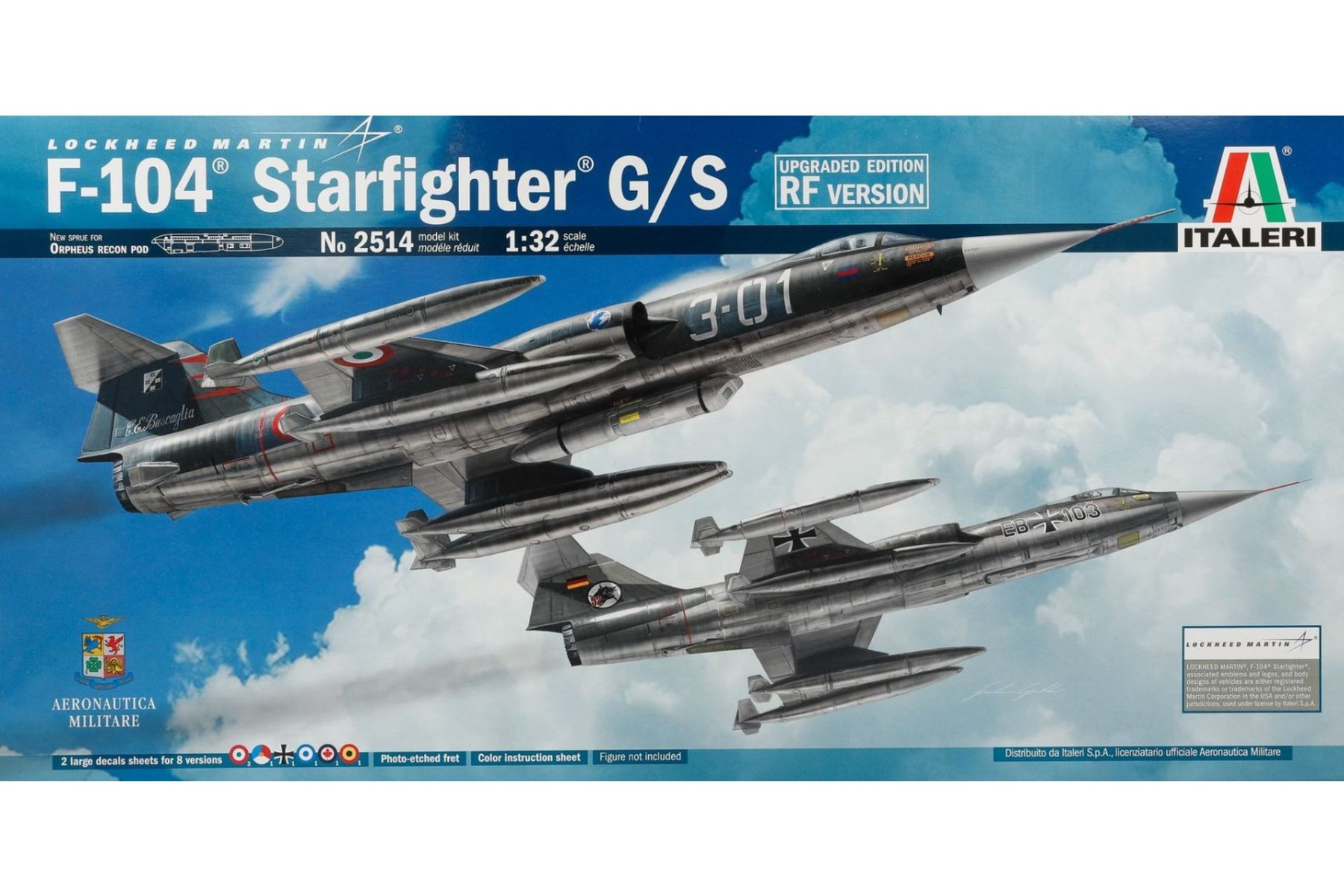 Italeri IT2514 Lockheed F-104 Starfighter G/S Updated Edition RF Version