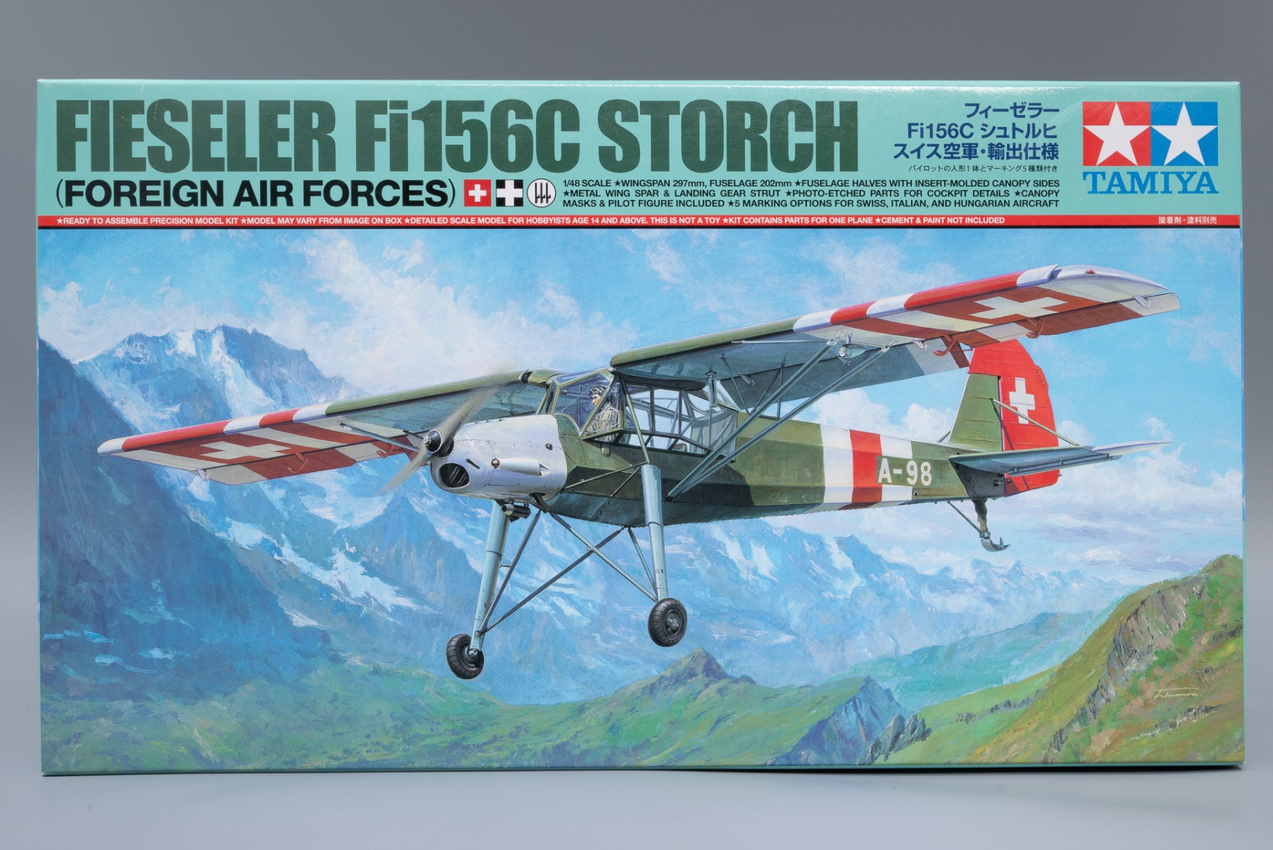 Tamiya TA25158 Fieseler Fi156C Storch, model ki