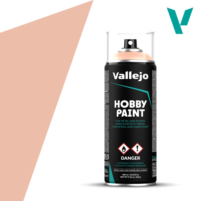 Pale Flesh 400ml spray Vallejo Hobby Paint Primer 28024